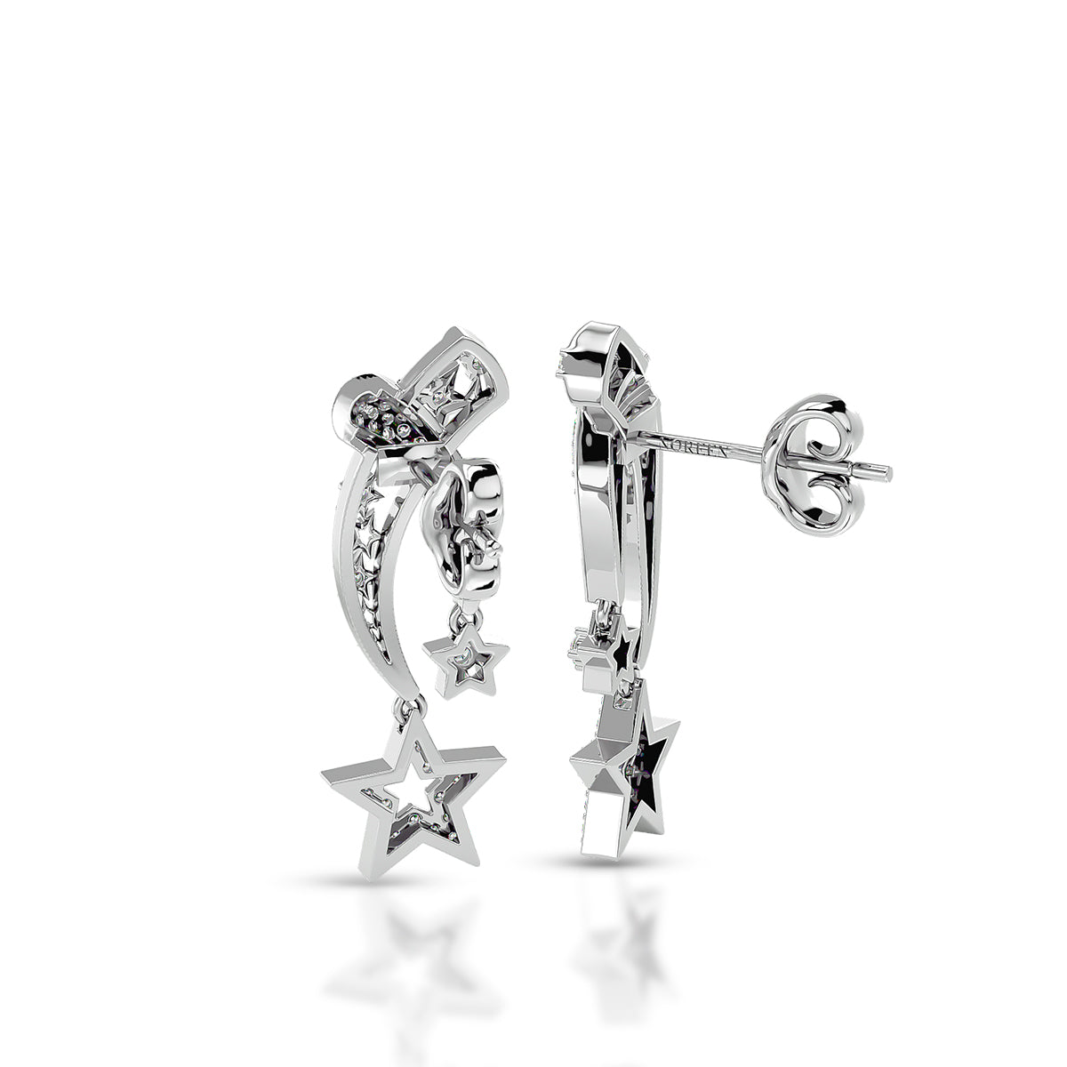 Connection Earrings White Gold With Diamonds
