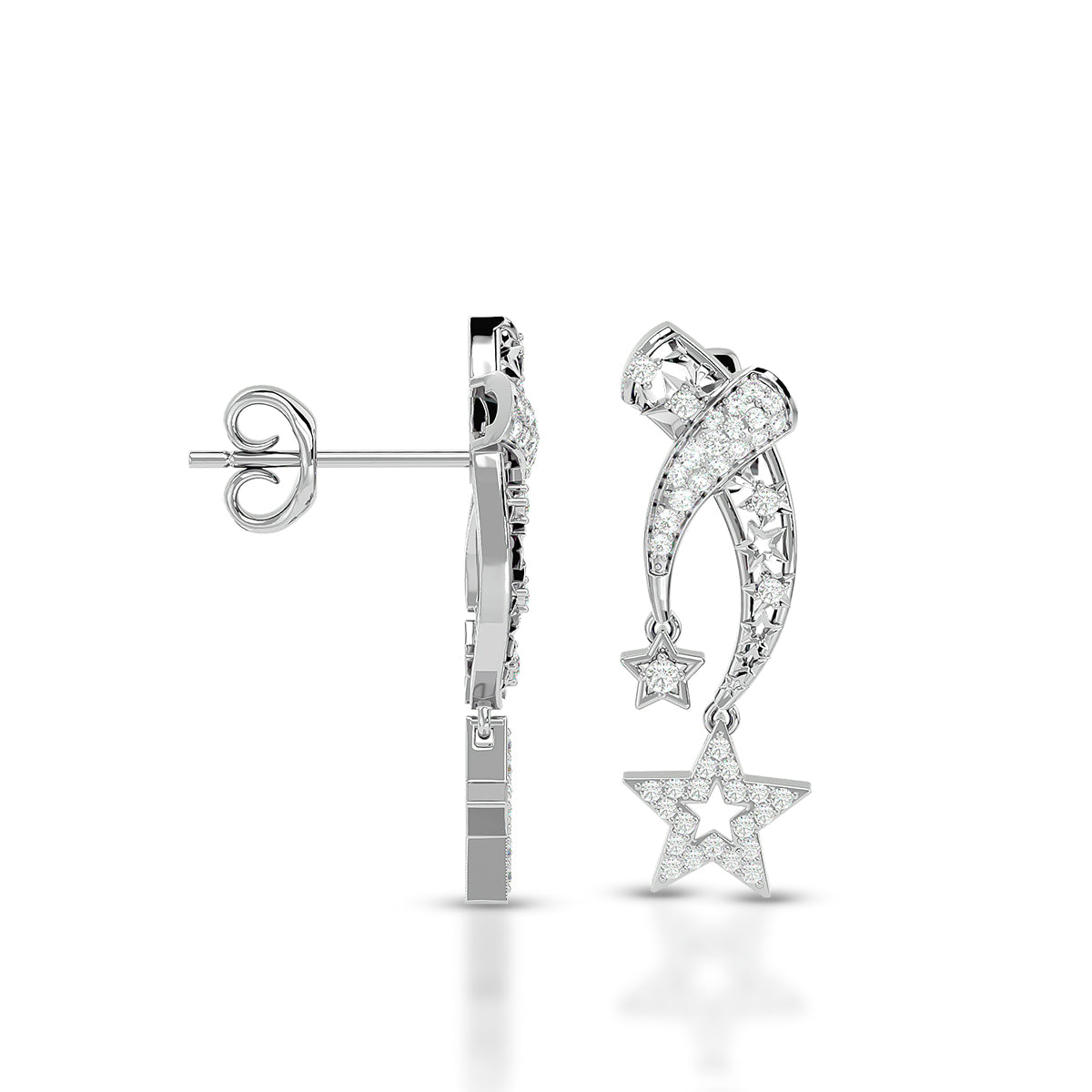 Connection Earrings White Gold With Diamonds