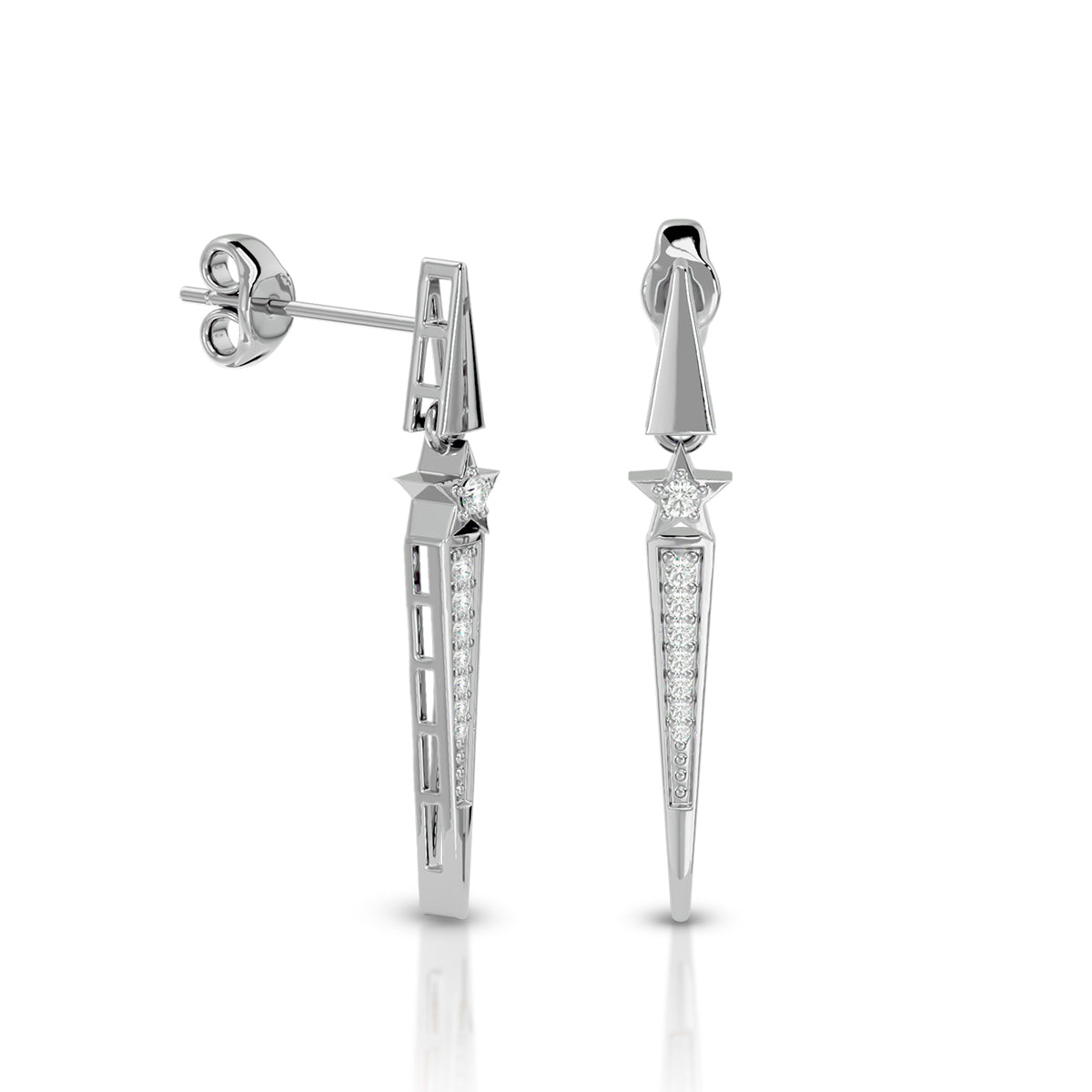 Adventure Earrings 18K White Gold With Diamonds