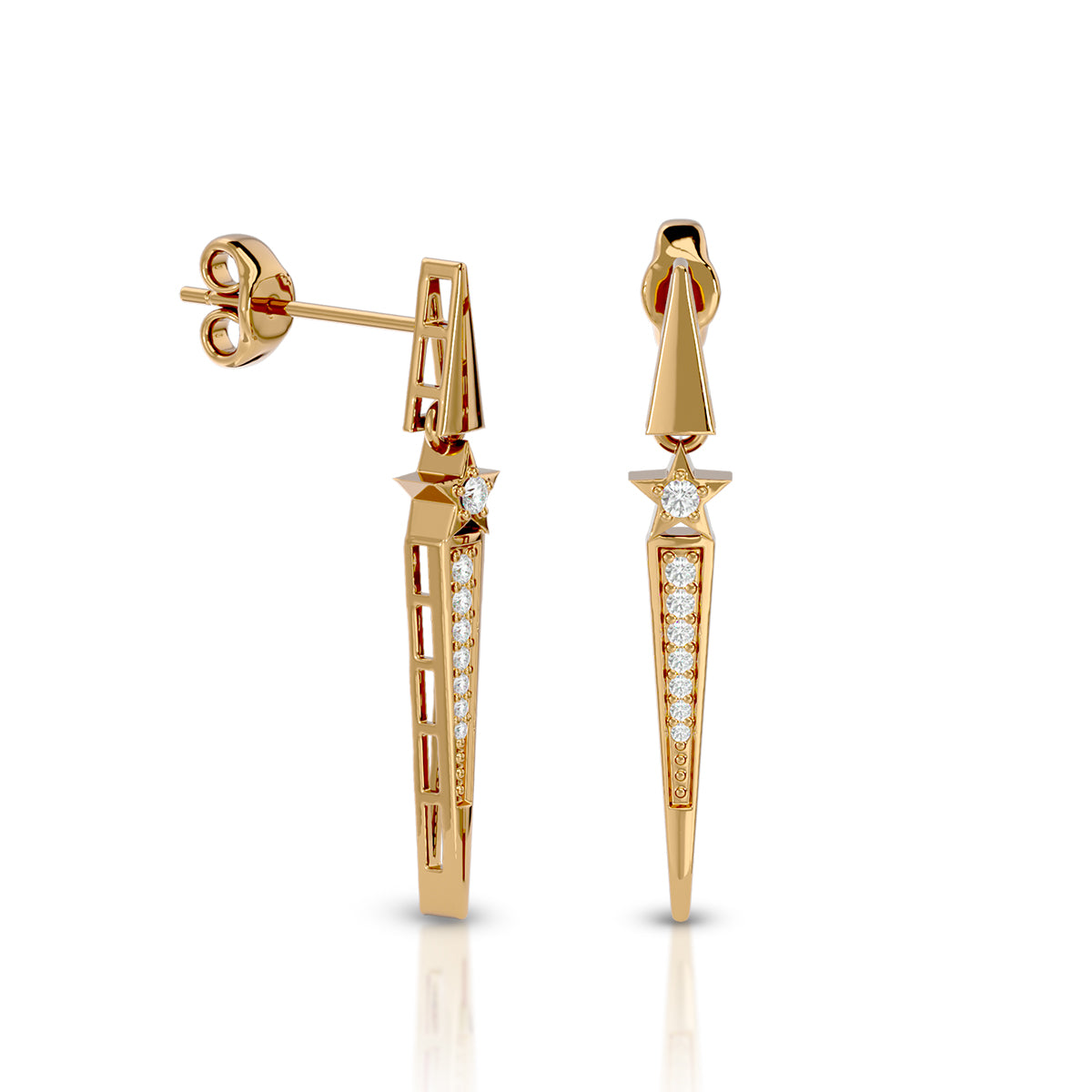 Adventure Earrings 18K Gold With Diamonds