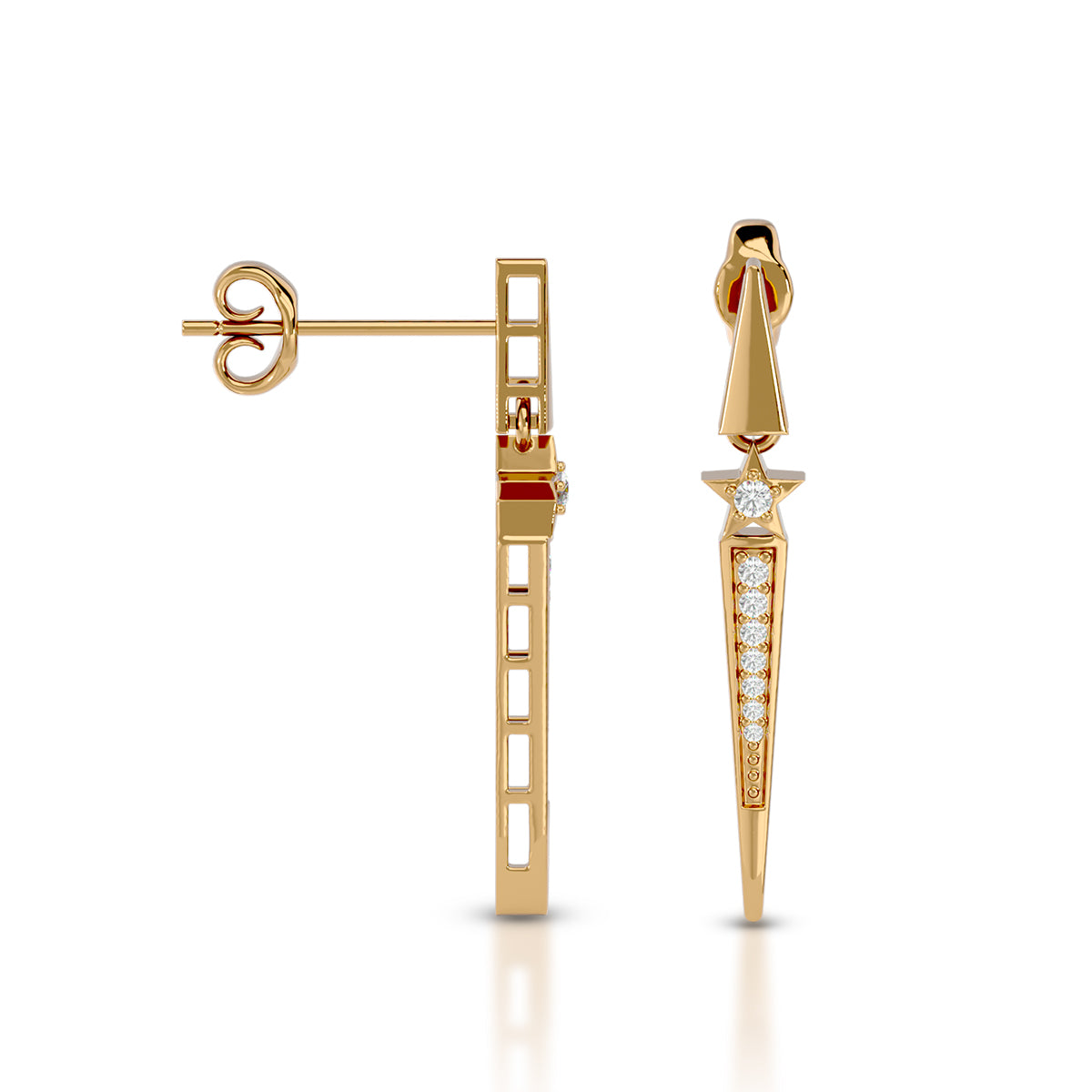 Adventure Earrings 18K Gold With Diamonds