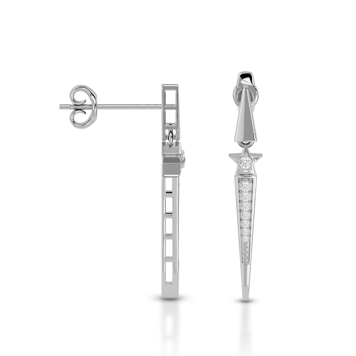 Adventure Earrings 18K White Gold With Diamonds