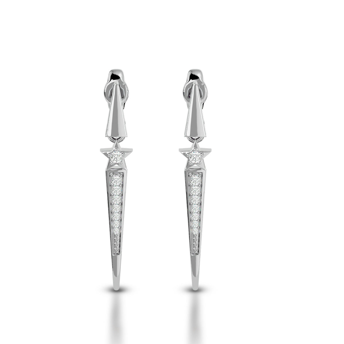 Adventure Earrings 18K White Gold With Diamonds