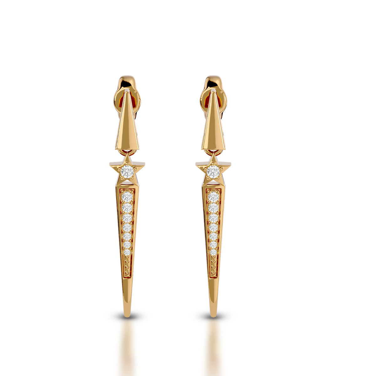 Adventure Earrings 18K Gold With Diamonds