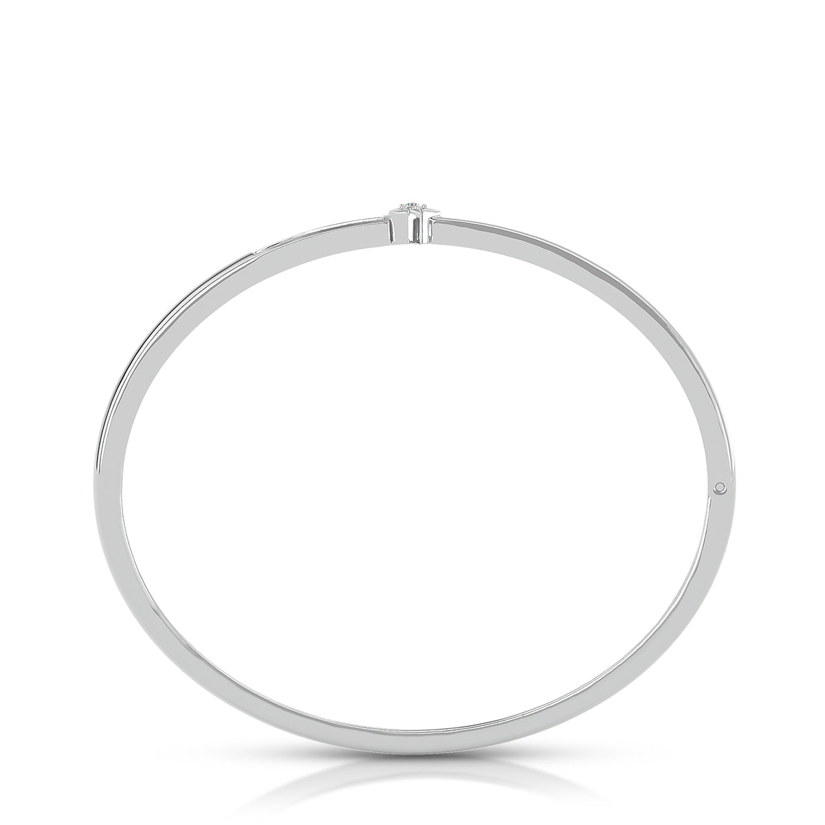 Adventure Hinged Bangle 18K White Gold With Diamonds