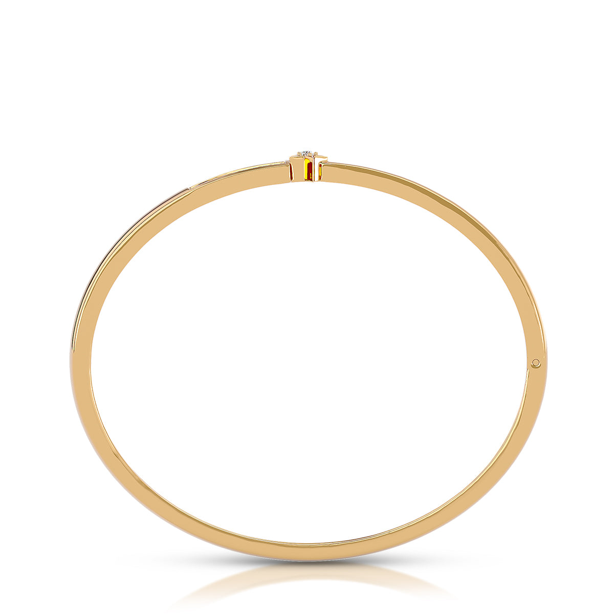18k gold hinged bangle bracelet deals