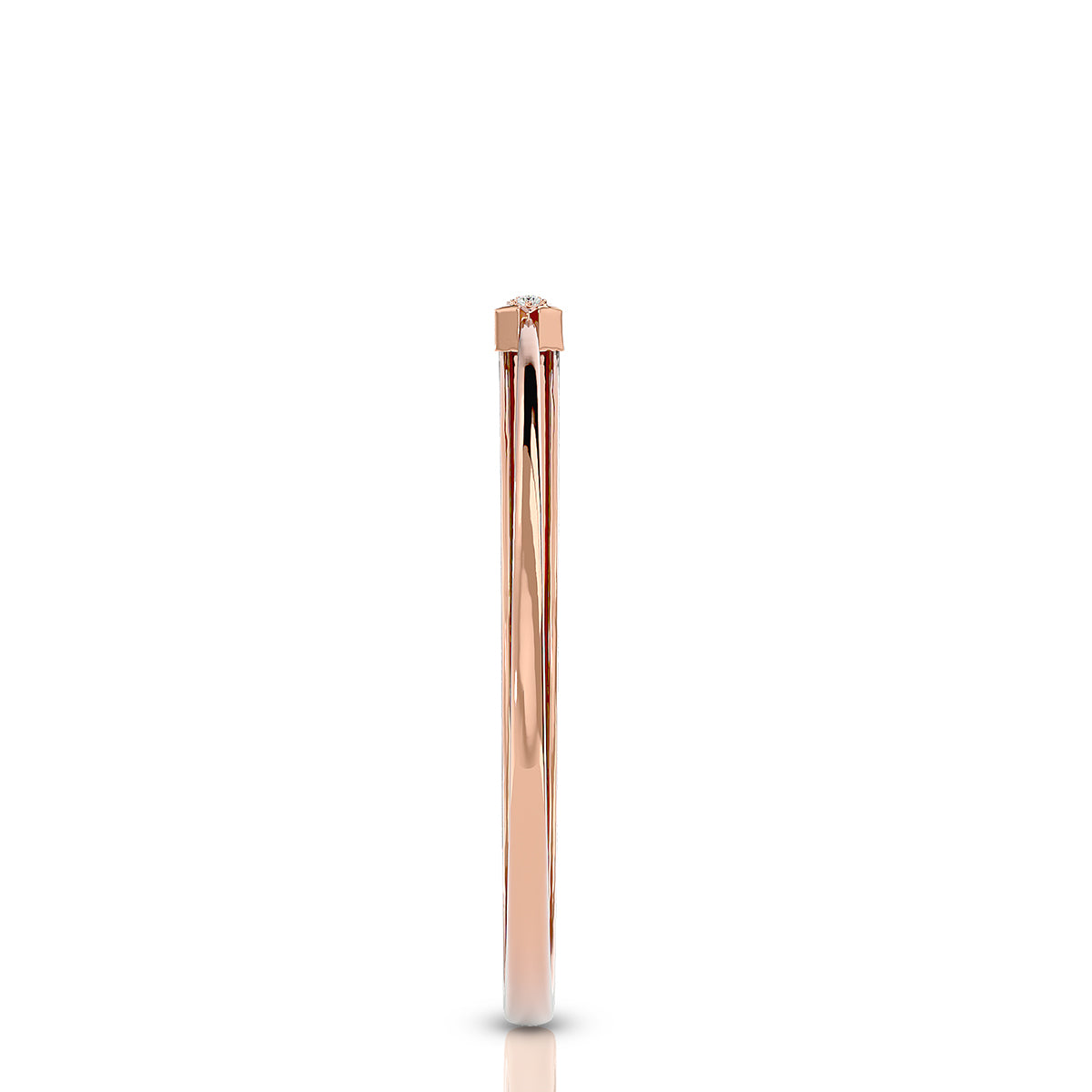 Adventure Hinged Bangle 18K Rose Gold With Diamonds