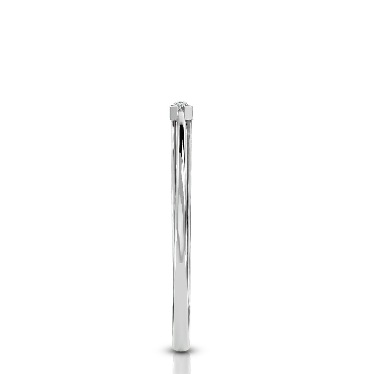 Adventure Hinged Bangle 18K White Gold With Diamonds