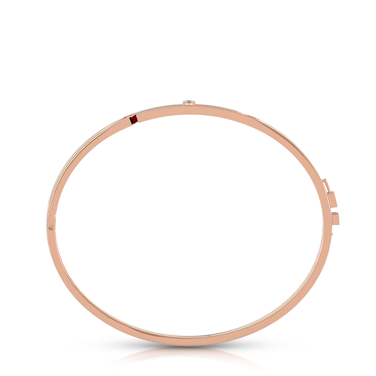 Rarity Hinged Bangle 18K Rose Gold With Diamonds