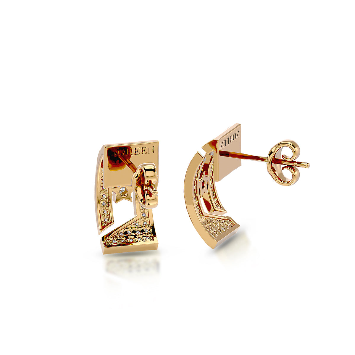 Rarity Earrings 18K Gold With Diamonds