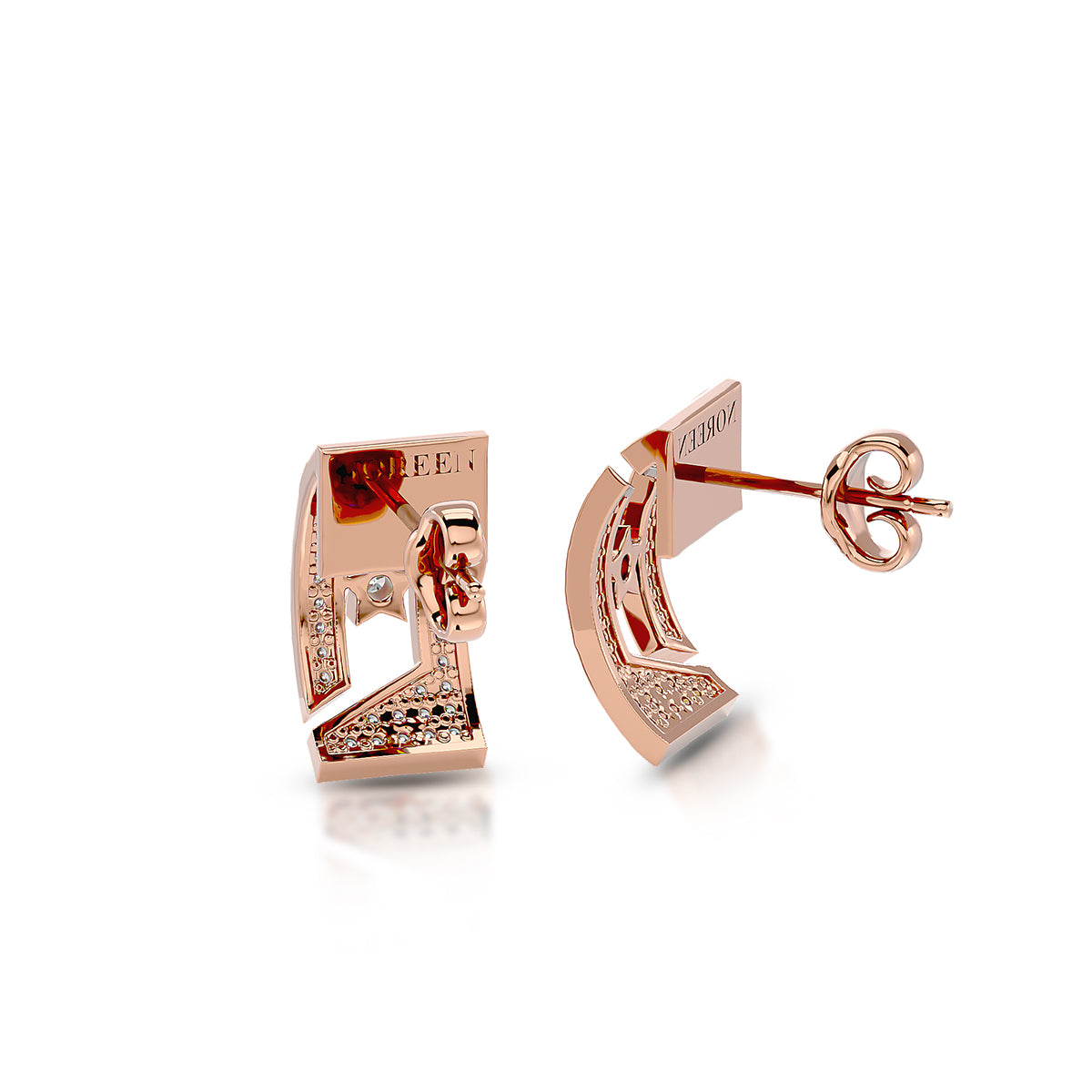 Rarity Earrings 18K Rose Gold With Diamonds