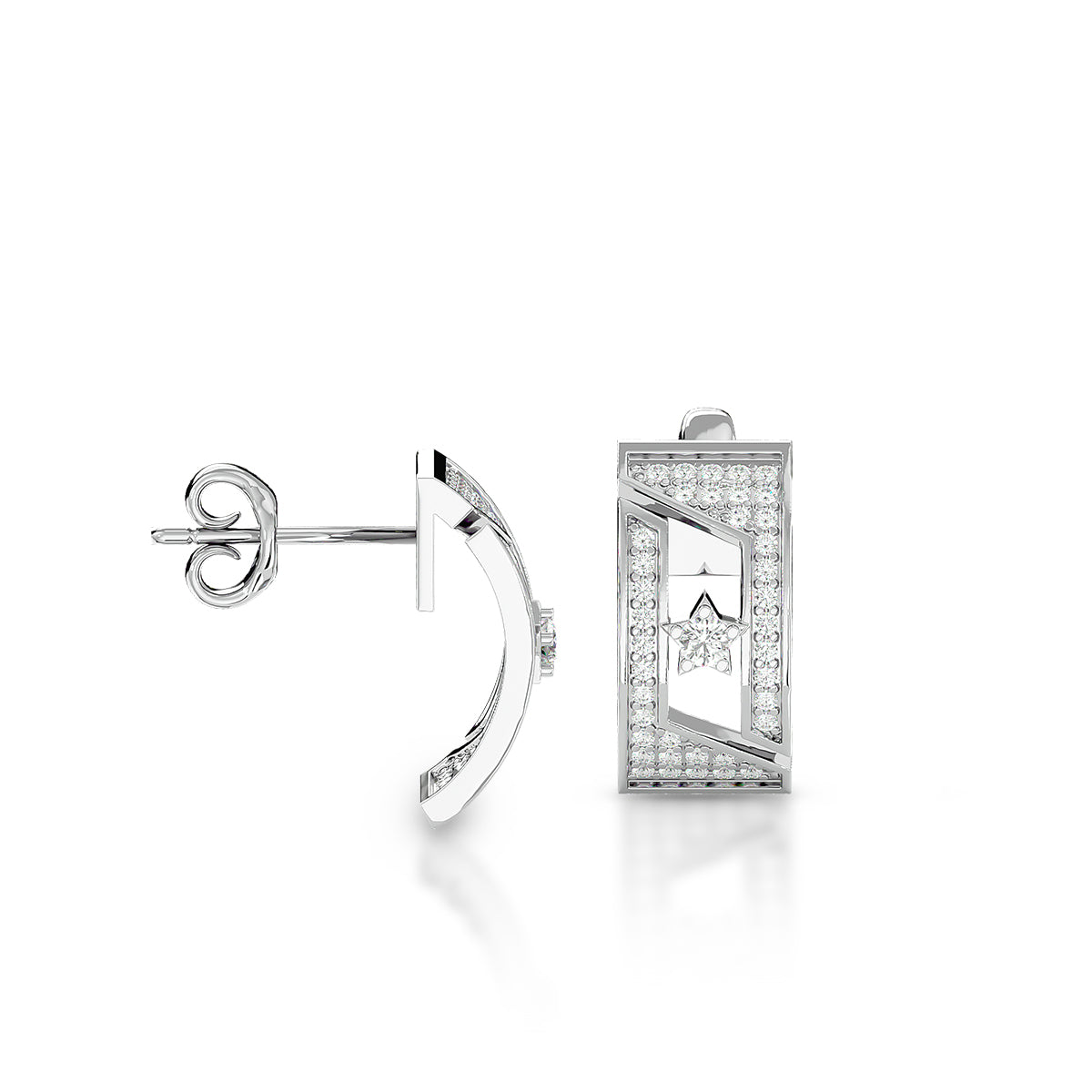 Rarity Earrings 18K White Gold With Diamonds