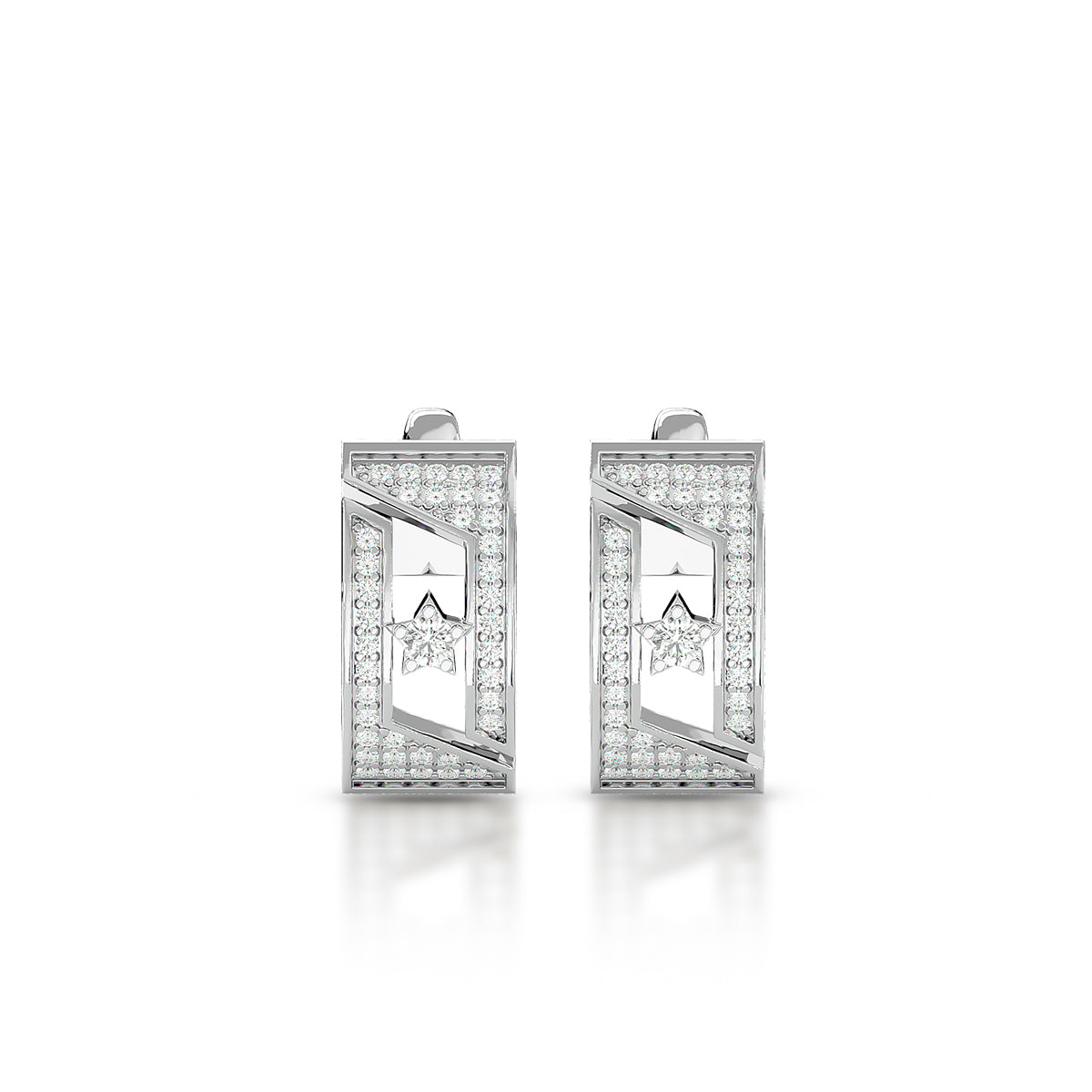 Rarity Earrings 18K White Gold With Diamonds