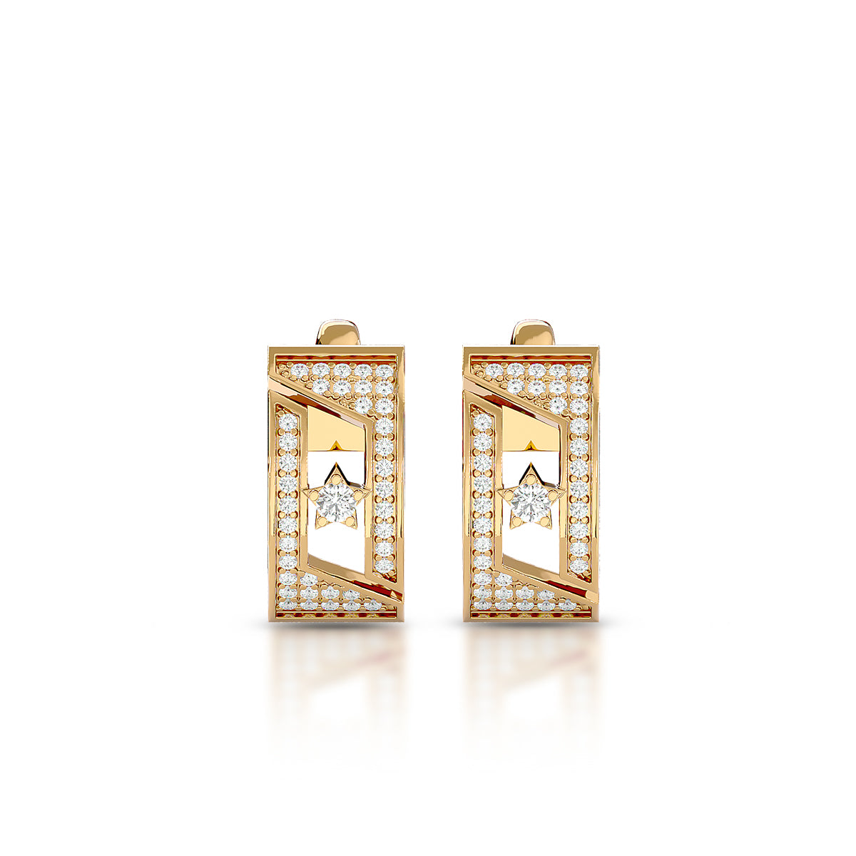 Rarity Earrings 18K Gold With Diamonds