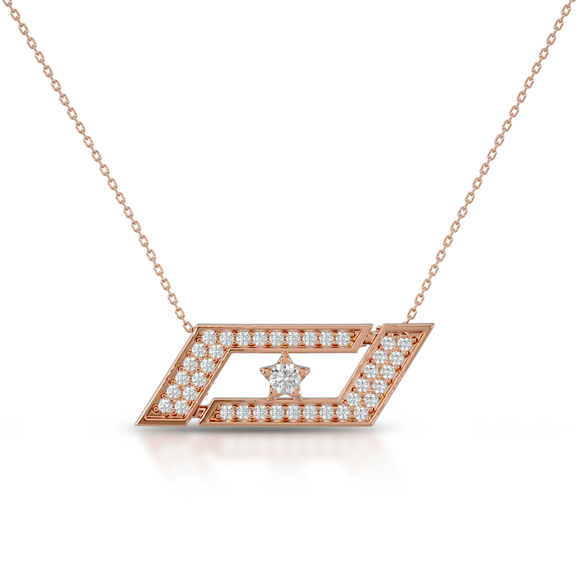 Rarity Necklace 18K Rose Gold With Diamonds