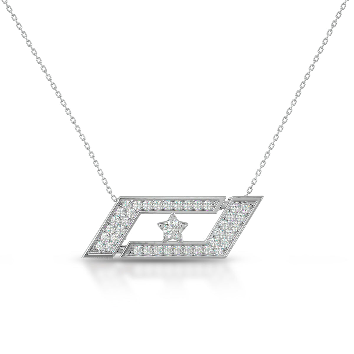 Rarity Necklace 18K White Gold With Diamonds