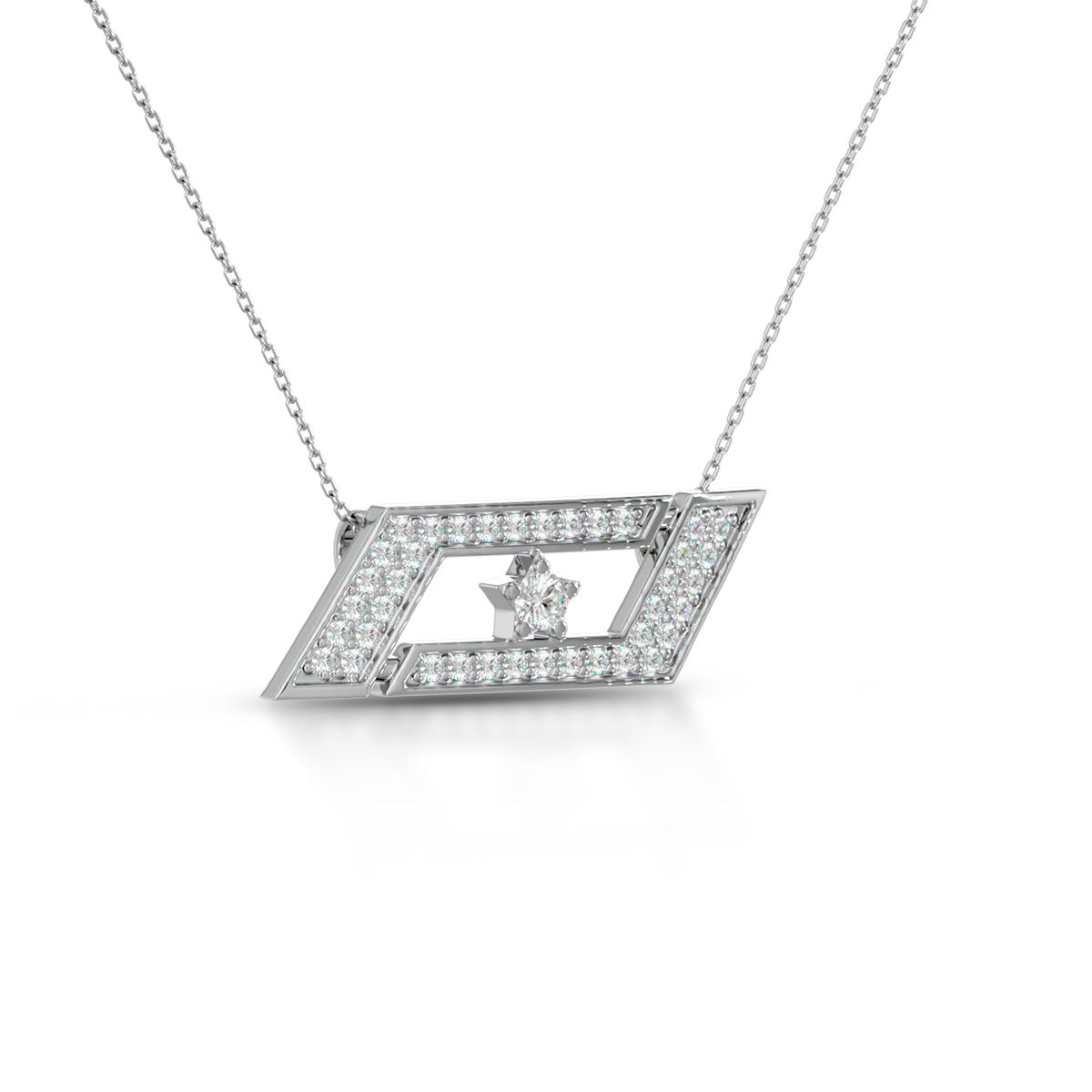 Rarity Necklace 18K White Gold With Diamonds
