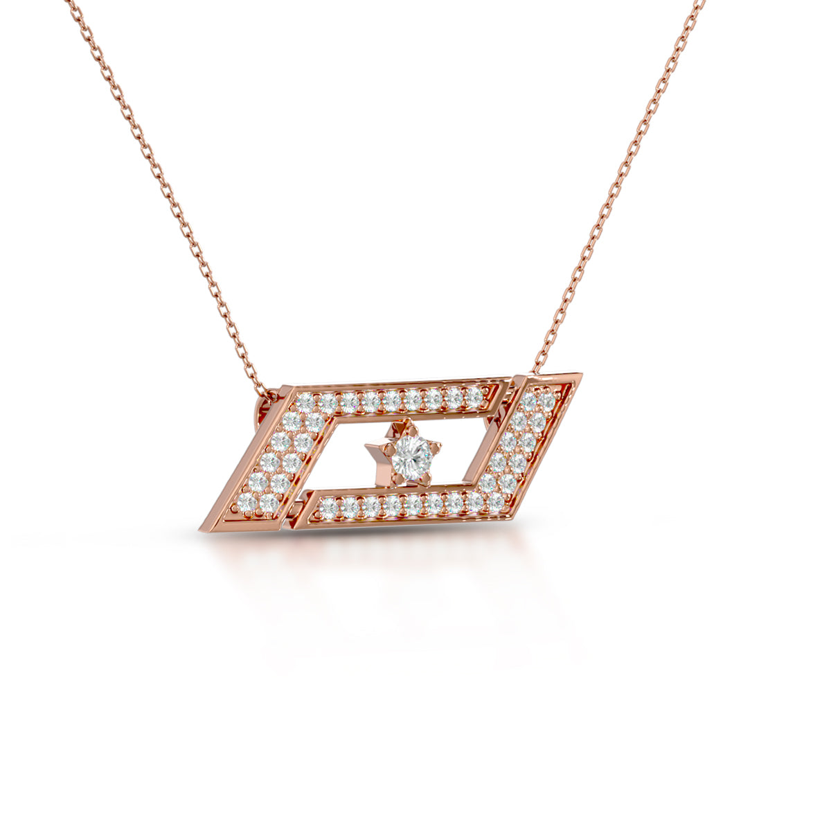 Rarity Necklace 18K Rose Gold With Diamonds