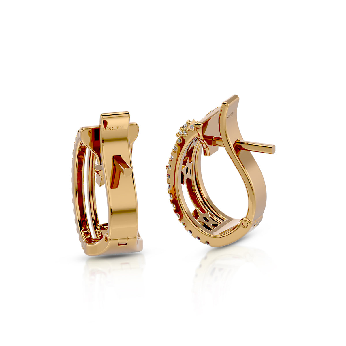 Energy Earrings 18K Gold With Diamonds