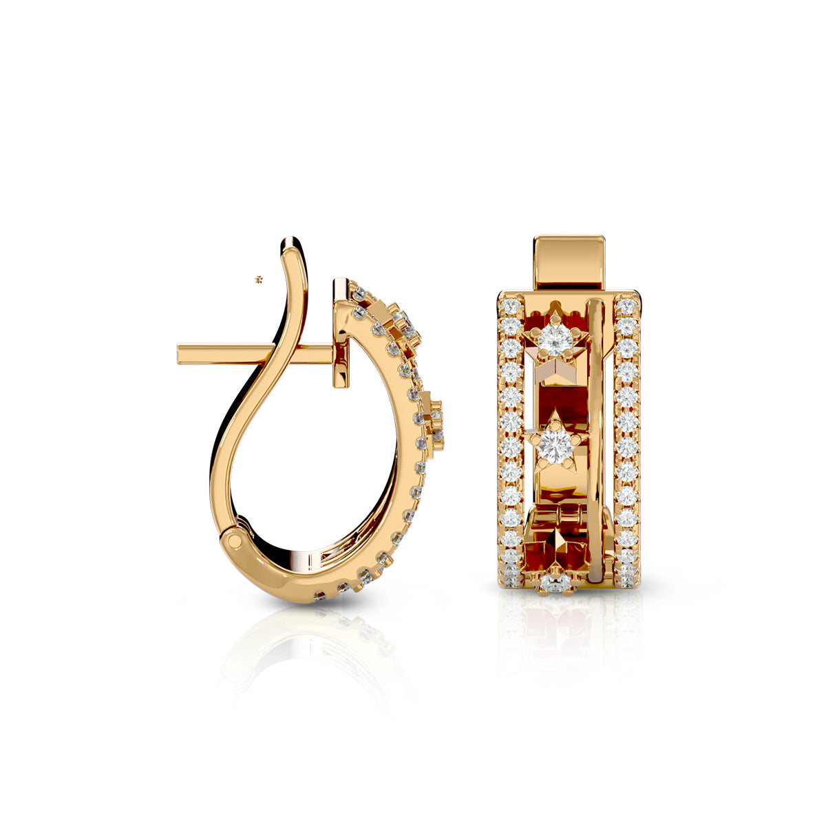 Energy Earrings 18K Gold With Diamonds