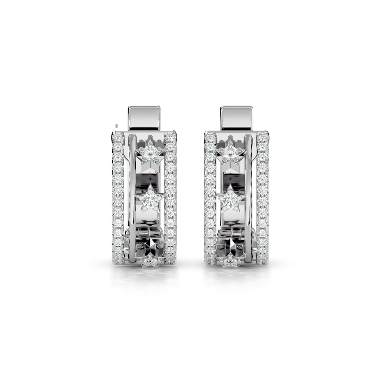 Energy Earrings 18K White Gold With Diamonds