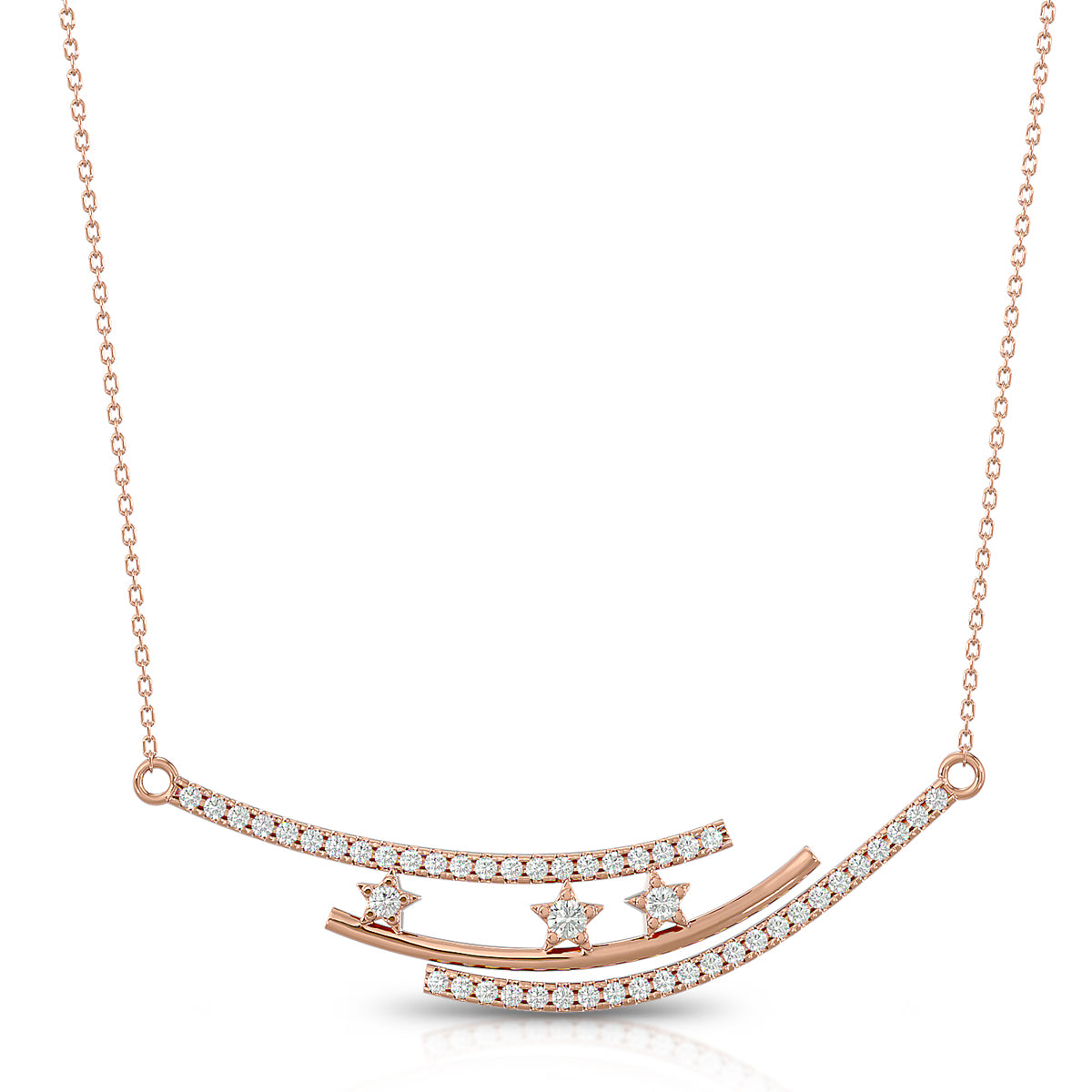 Energy Necklace 18K Rose Gold With Diamonds