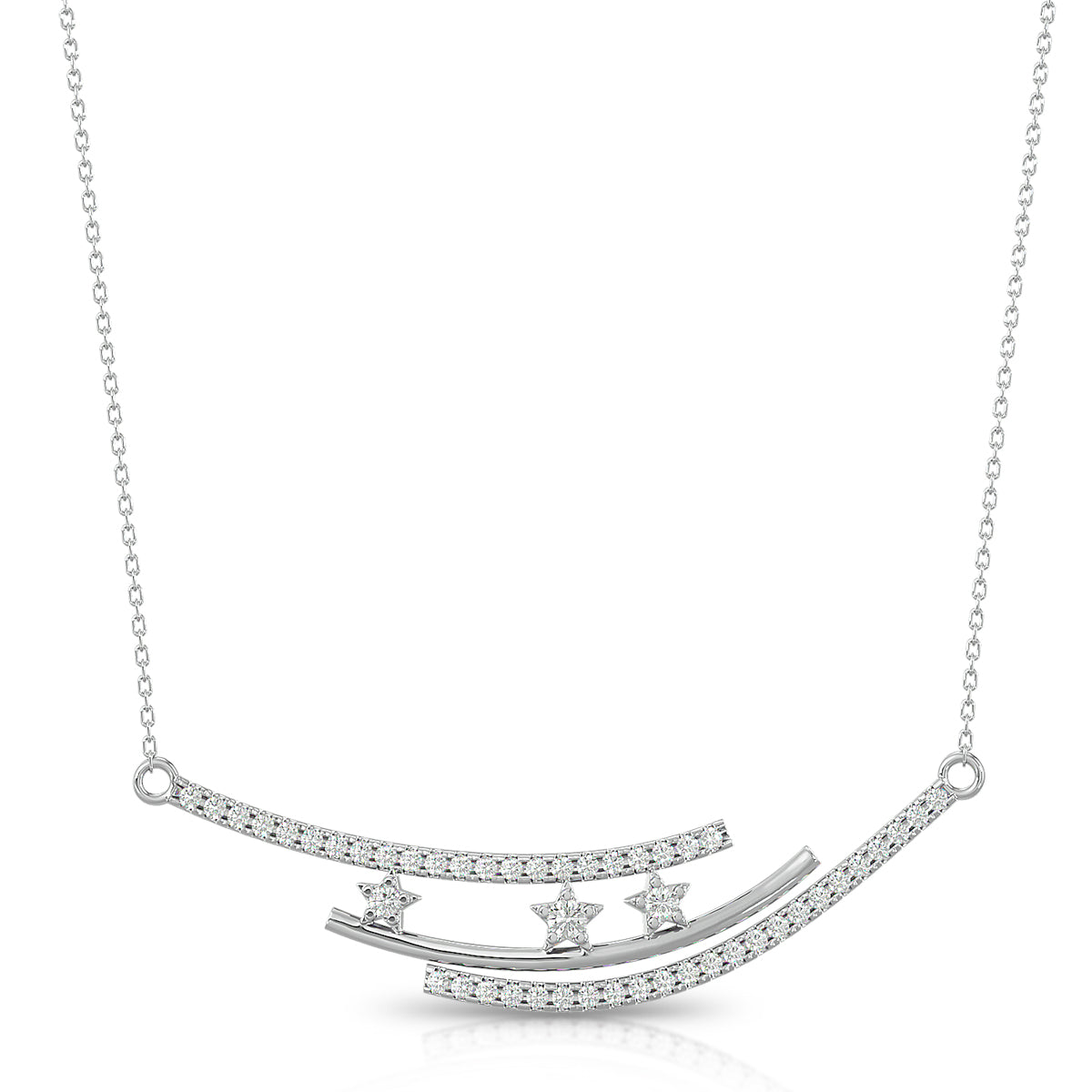 Energy Necklace 18K White Gold With Diamonds
