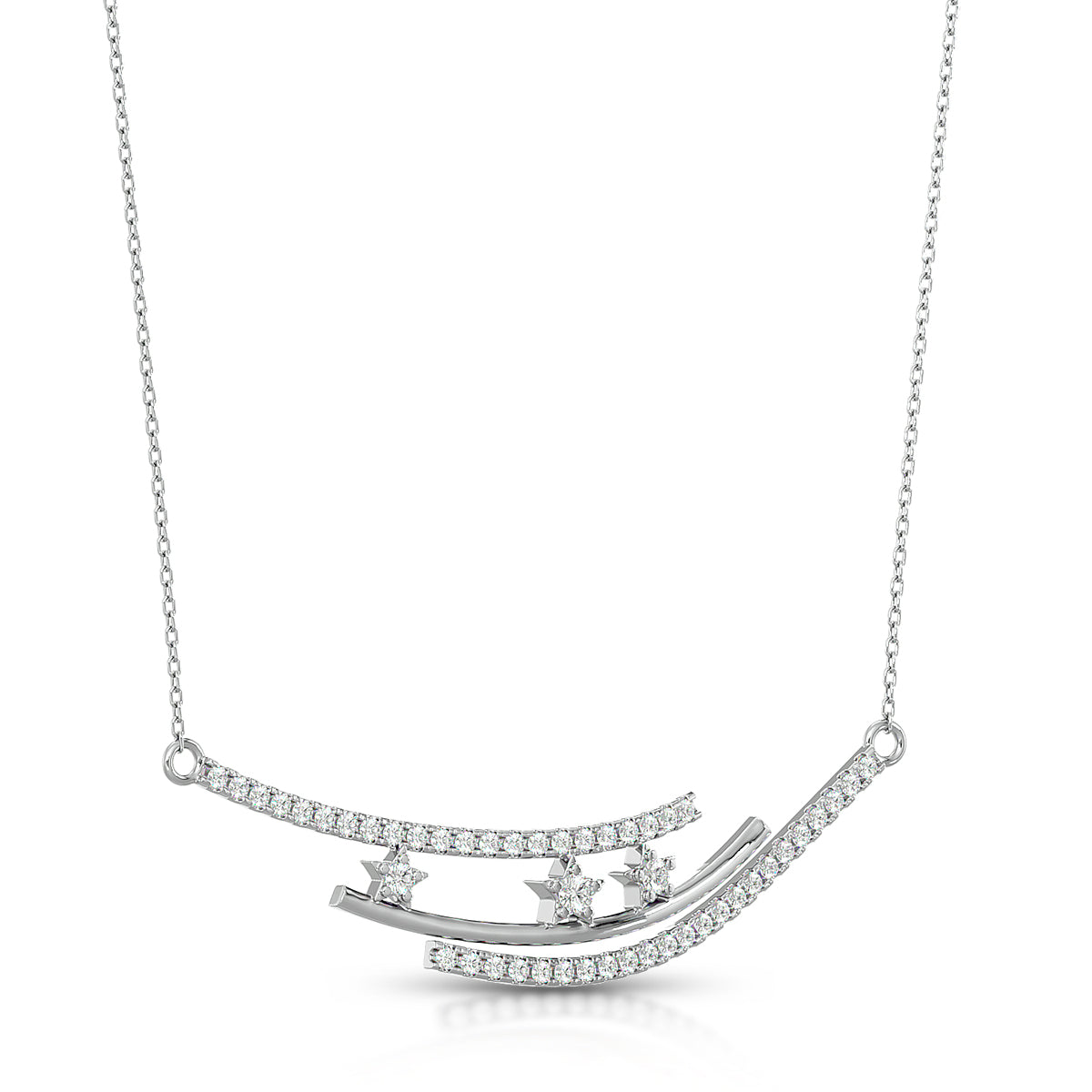 Energy Necklace 18K White Gold With Diamonds