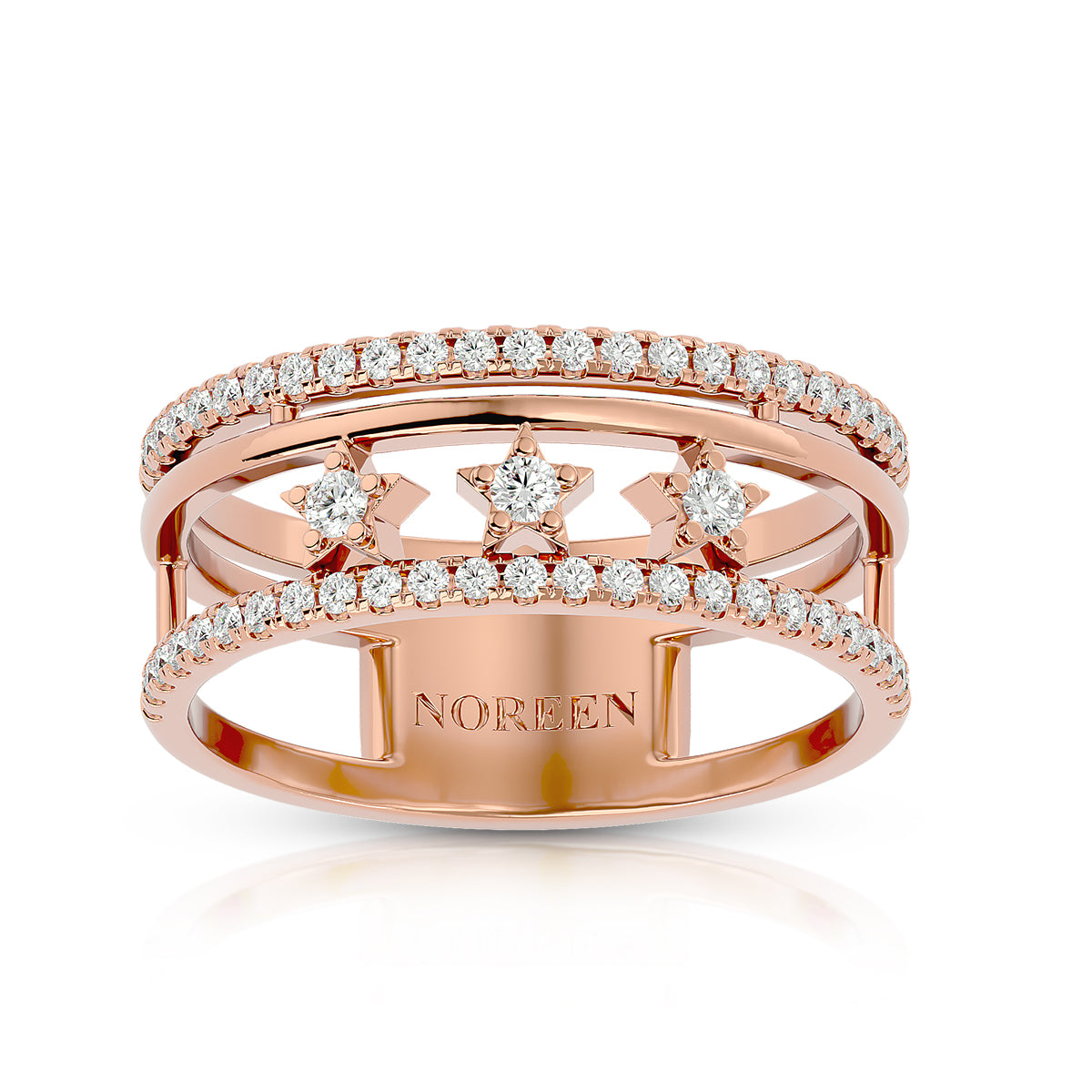 Energy Ring 18K Rose Gold with Diamonds