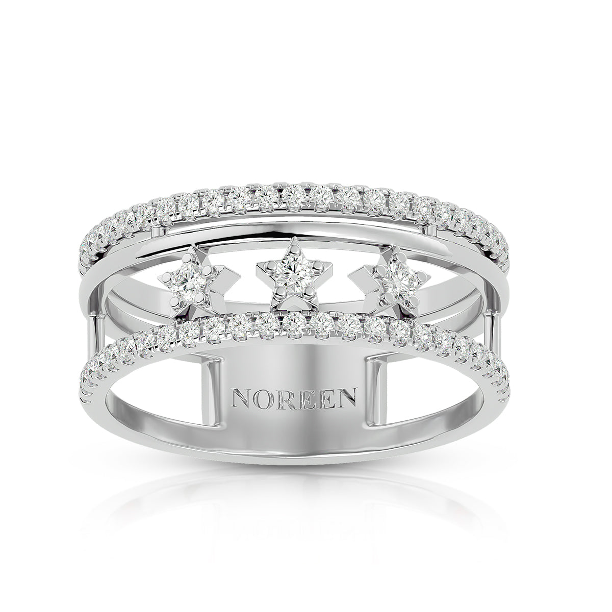 Energy Ring 18K White Gold With Diamonds