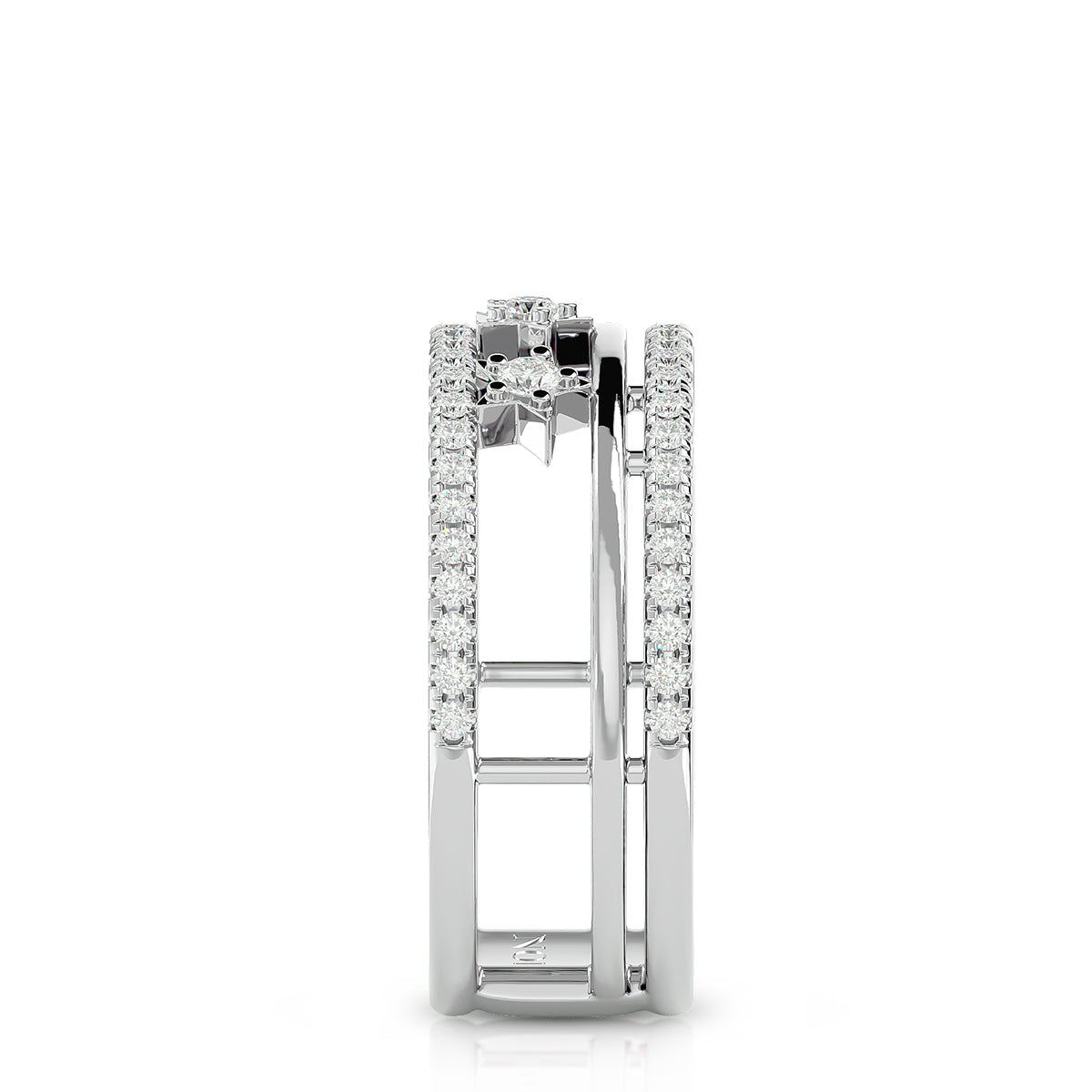 Energy Ring 18K White Gold With Diamonds