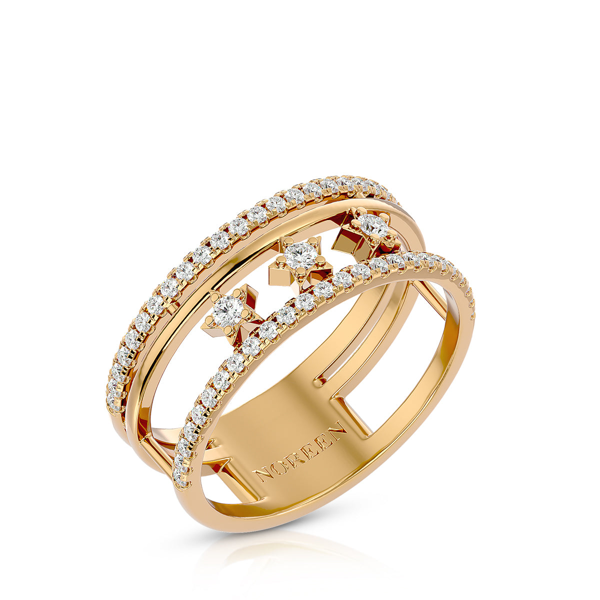 Energy Ring 18K Gold with Diamonds