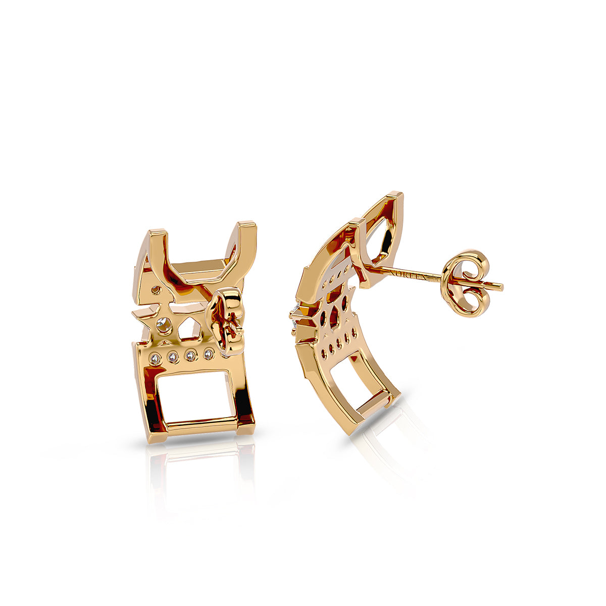 Empowerment Earrings 18K Gold With Diamonds