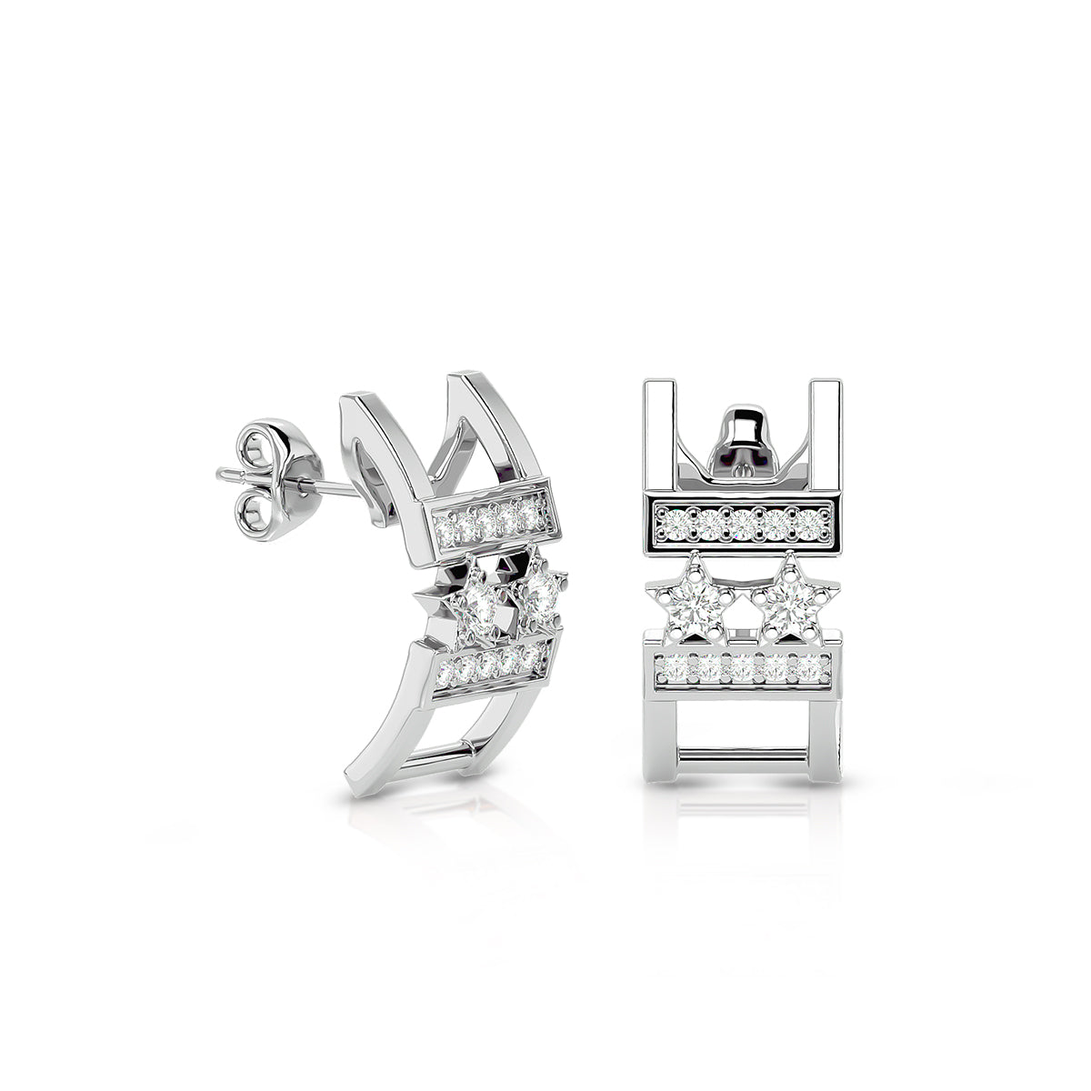 Empowerment Earrings 18K White Gold With Diamonds