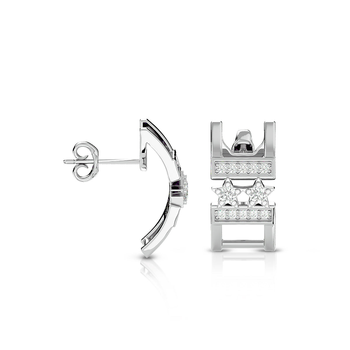 Empowerment Earrings 18K White Gold With Diamonds