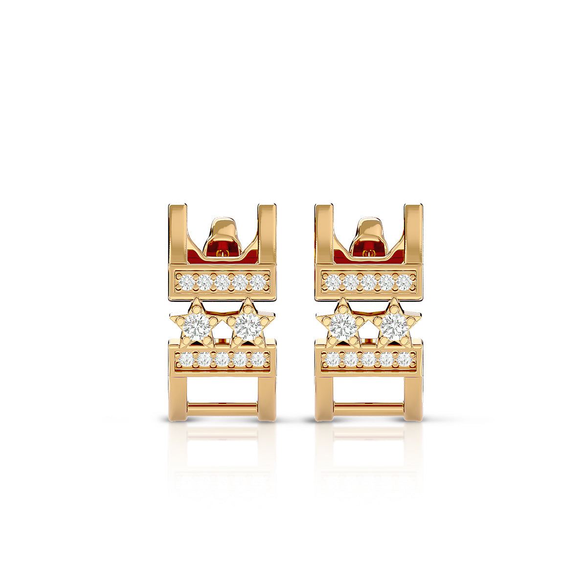 Empowerment Earrings 18K Gold With Diamonds