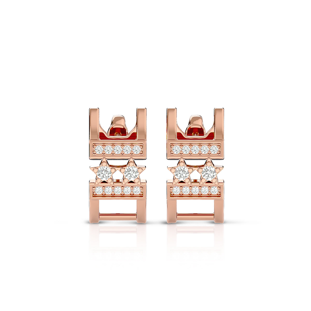 Empowerment Earrings 18K Rose Gold With Diamonds