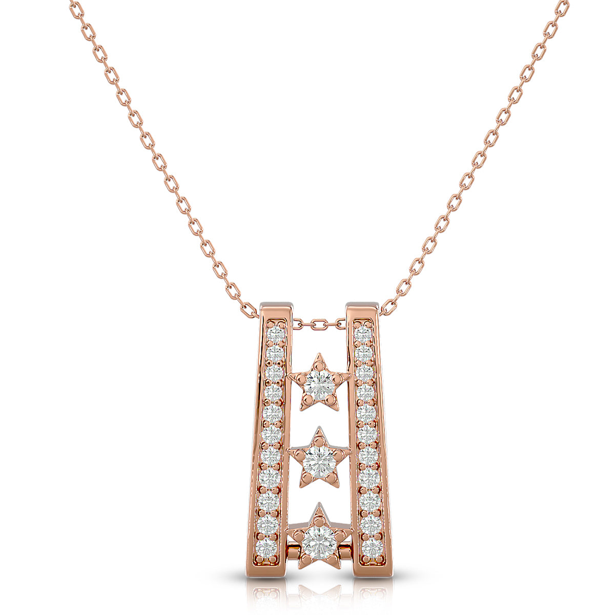 Empowerment Necklace 18K Rose Gold With Diamonds