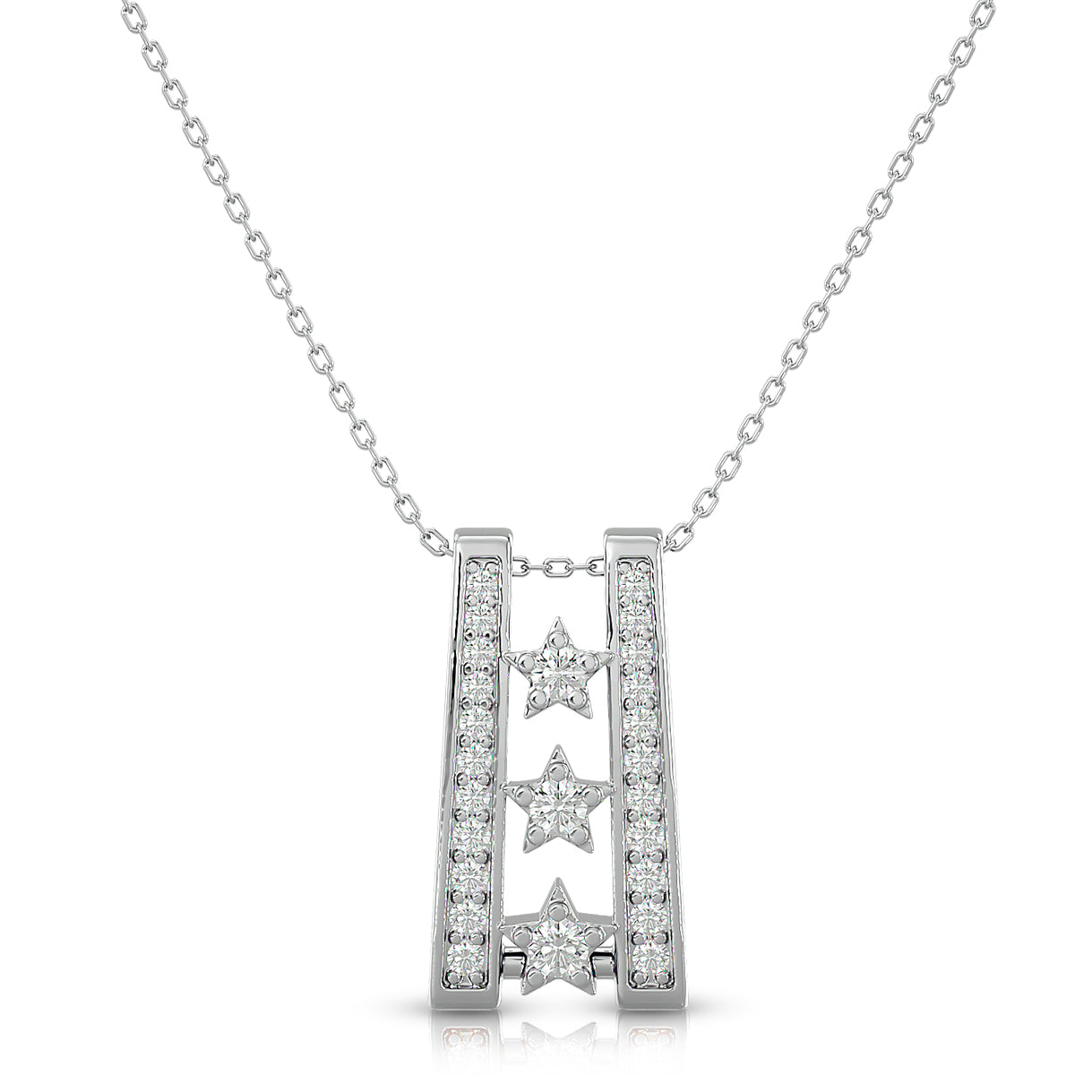Empowerment Necklace 18K White Gold With Diamonds