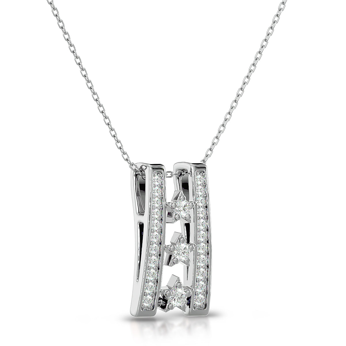 Empowerment Necklace 18K White Gold With Diamonds
