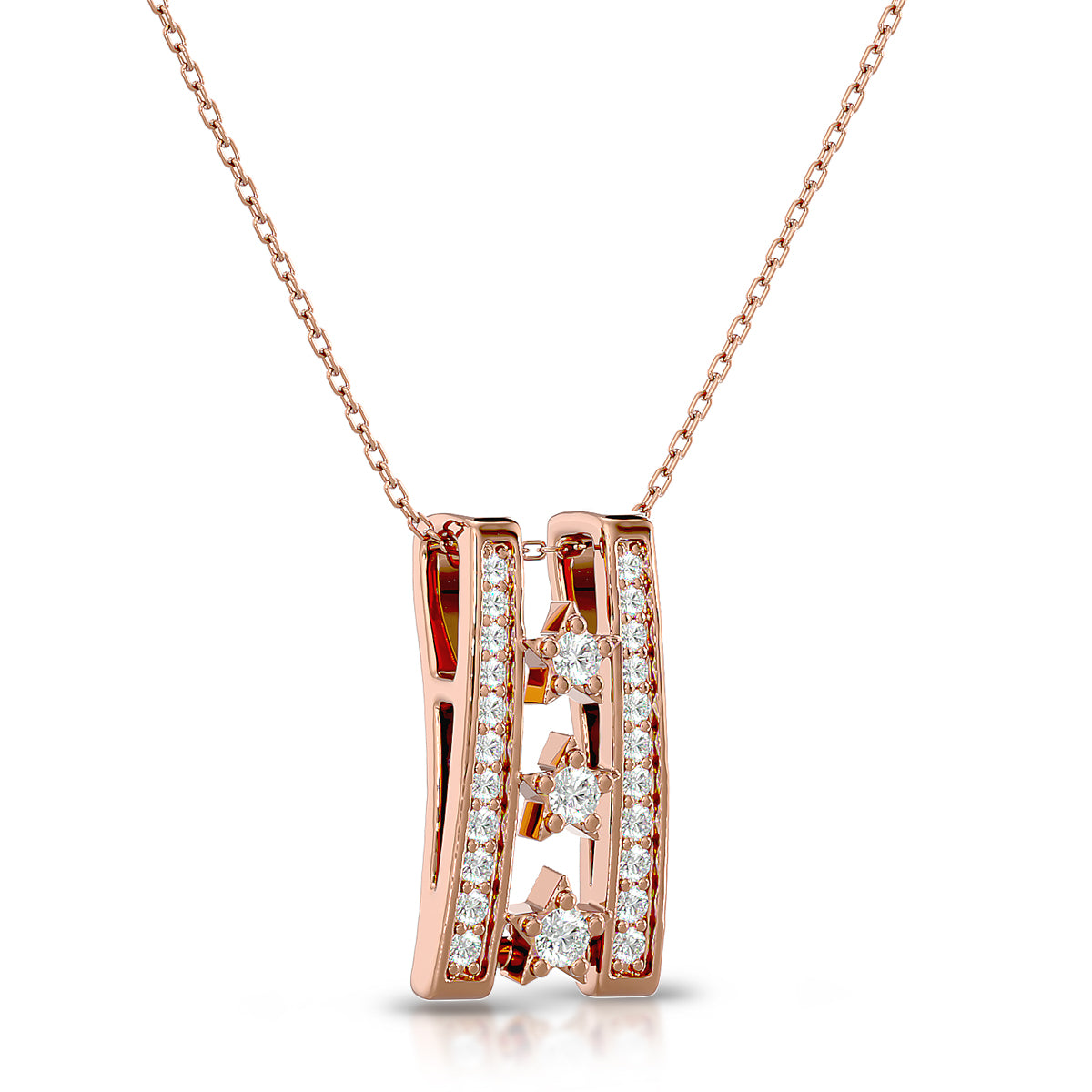 Empowerment Necklace 18K Rose Gold With Diamonds