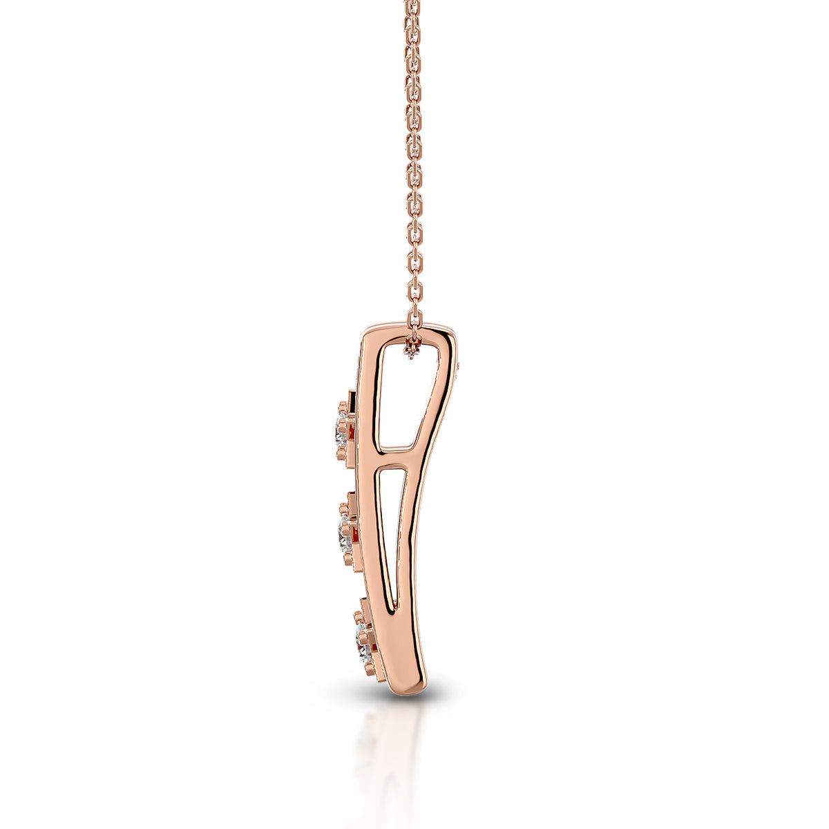 Empowerment Necklace 18K Rose Gold With Diamonds