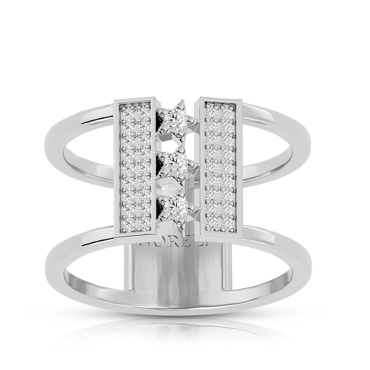 Empowerment Ring 18K White Gold with Diamonds