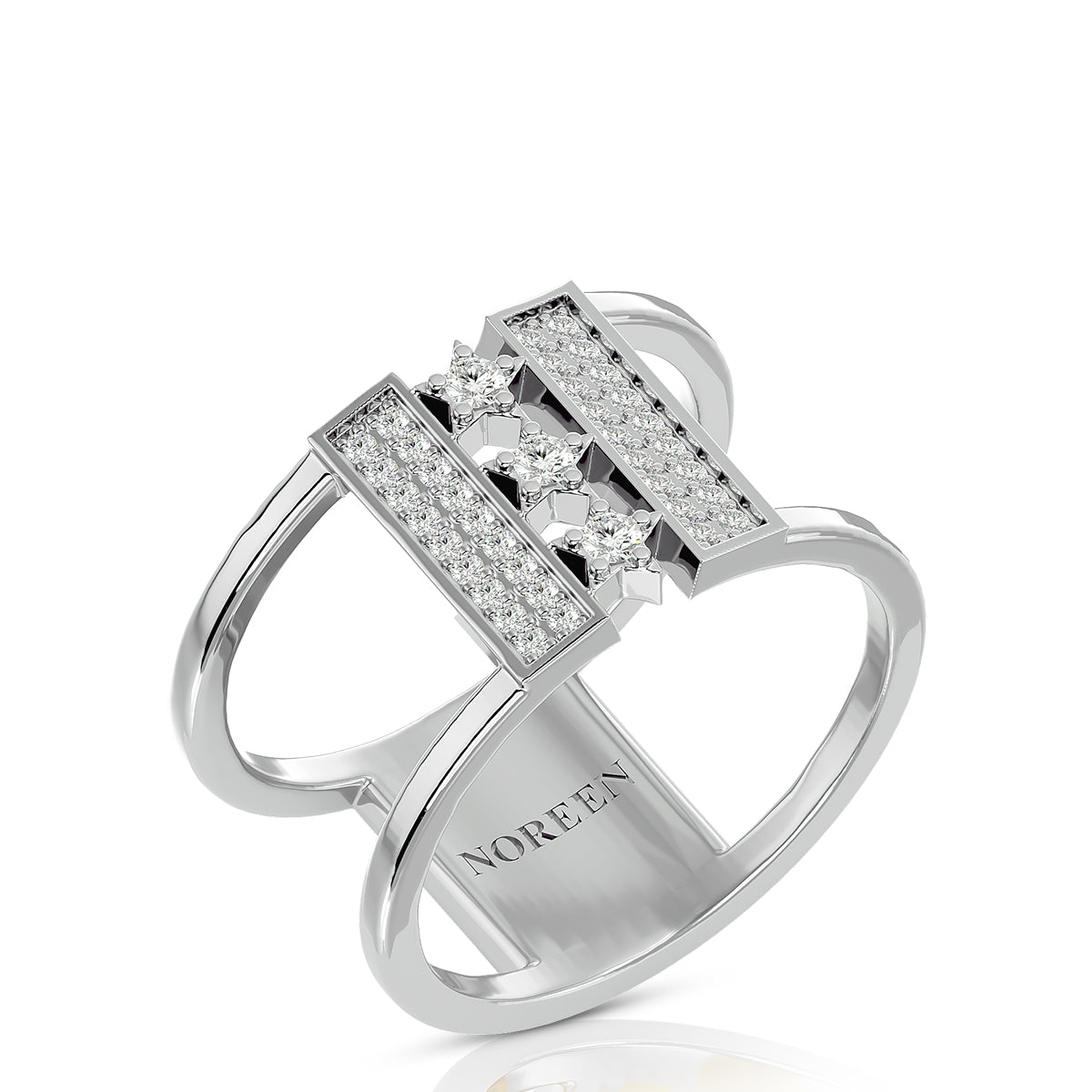 Empowerment Ring 18K White Gold with Diamonds