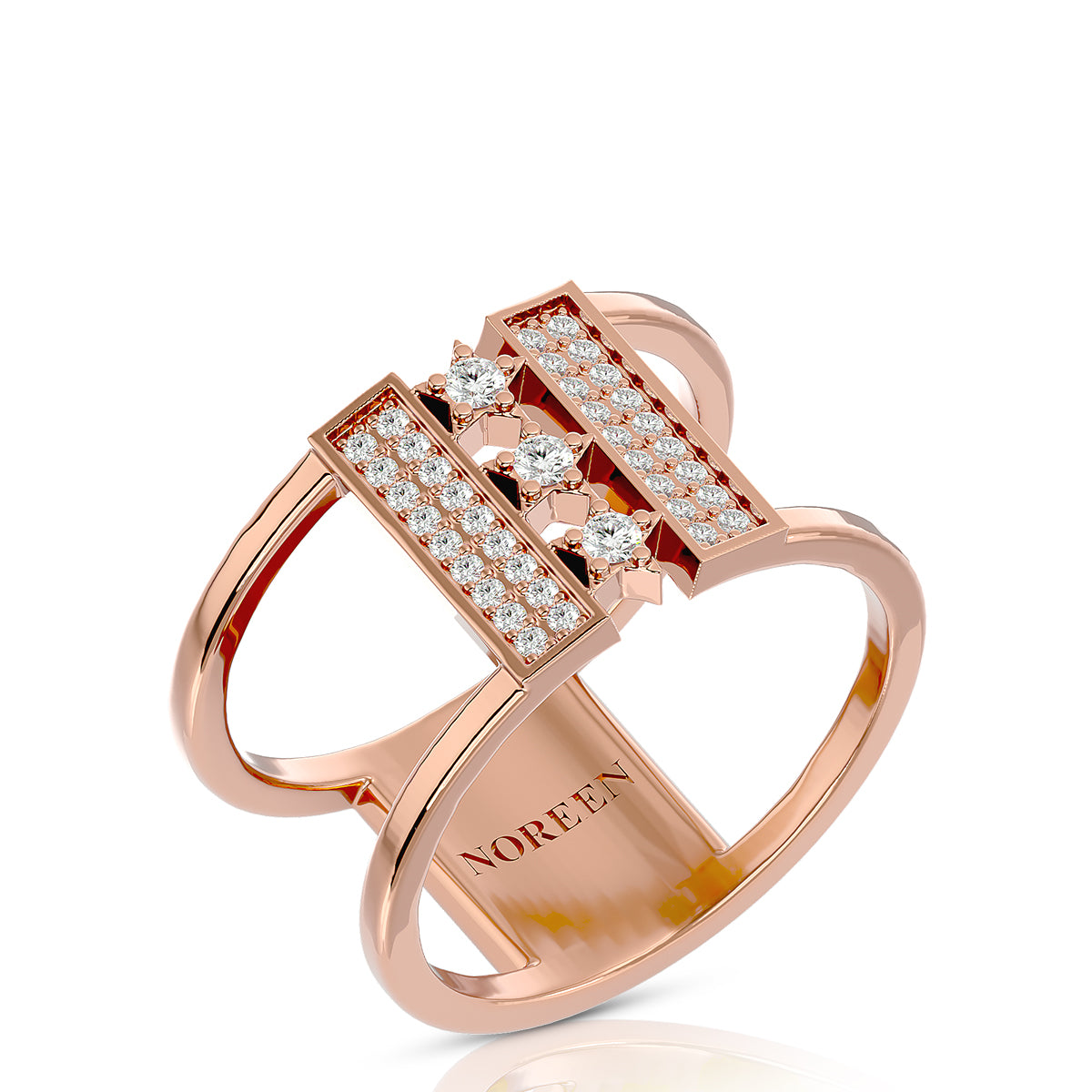 Empowerment Ring 18K Rose Gold with Diamonds