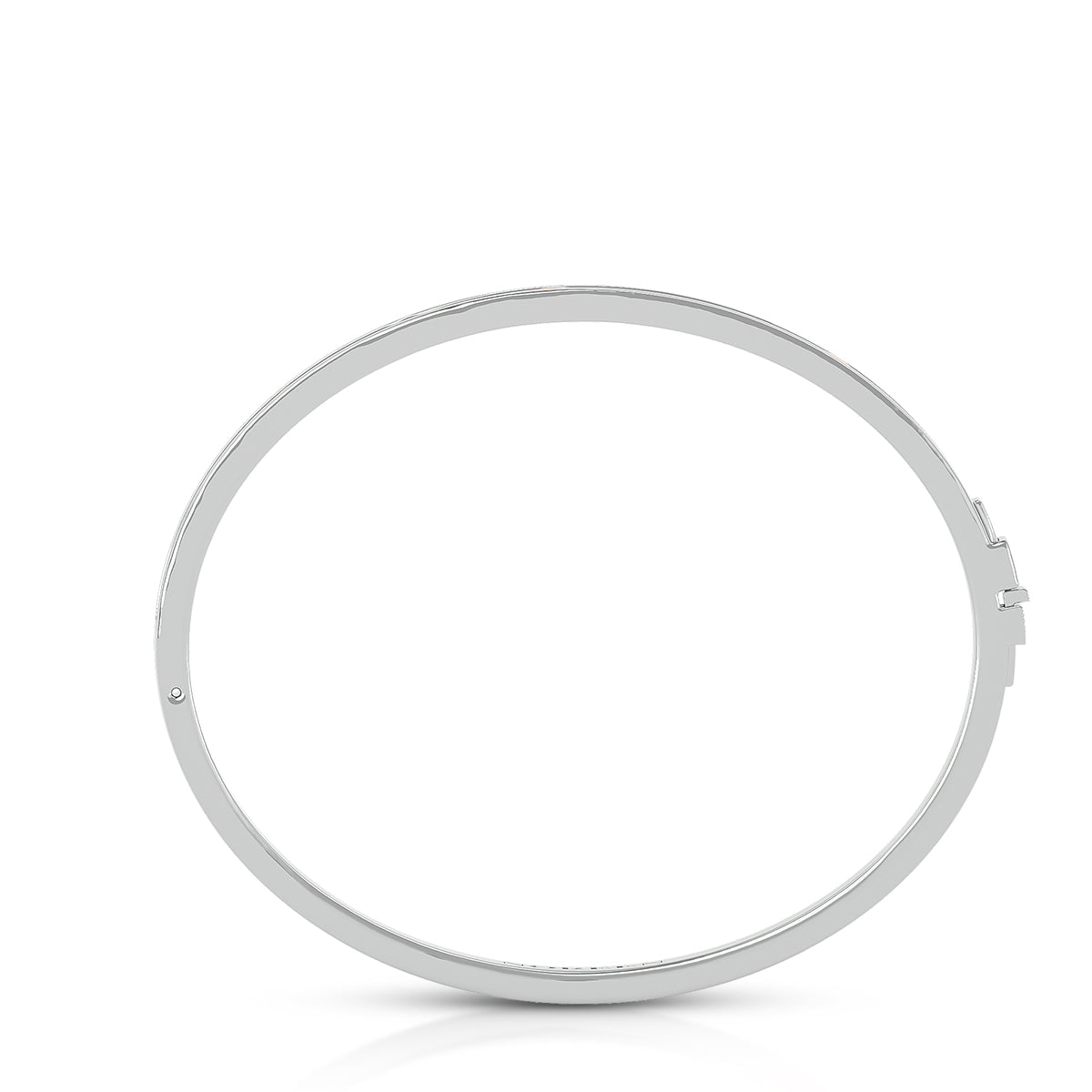Unmistakably You Hinged Bangle 18K White Gold With Diamonds &amp; Gold Stars