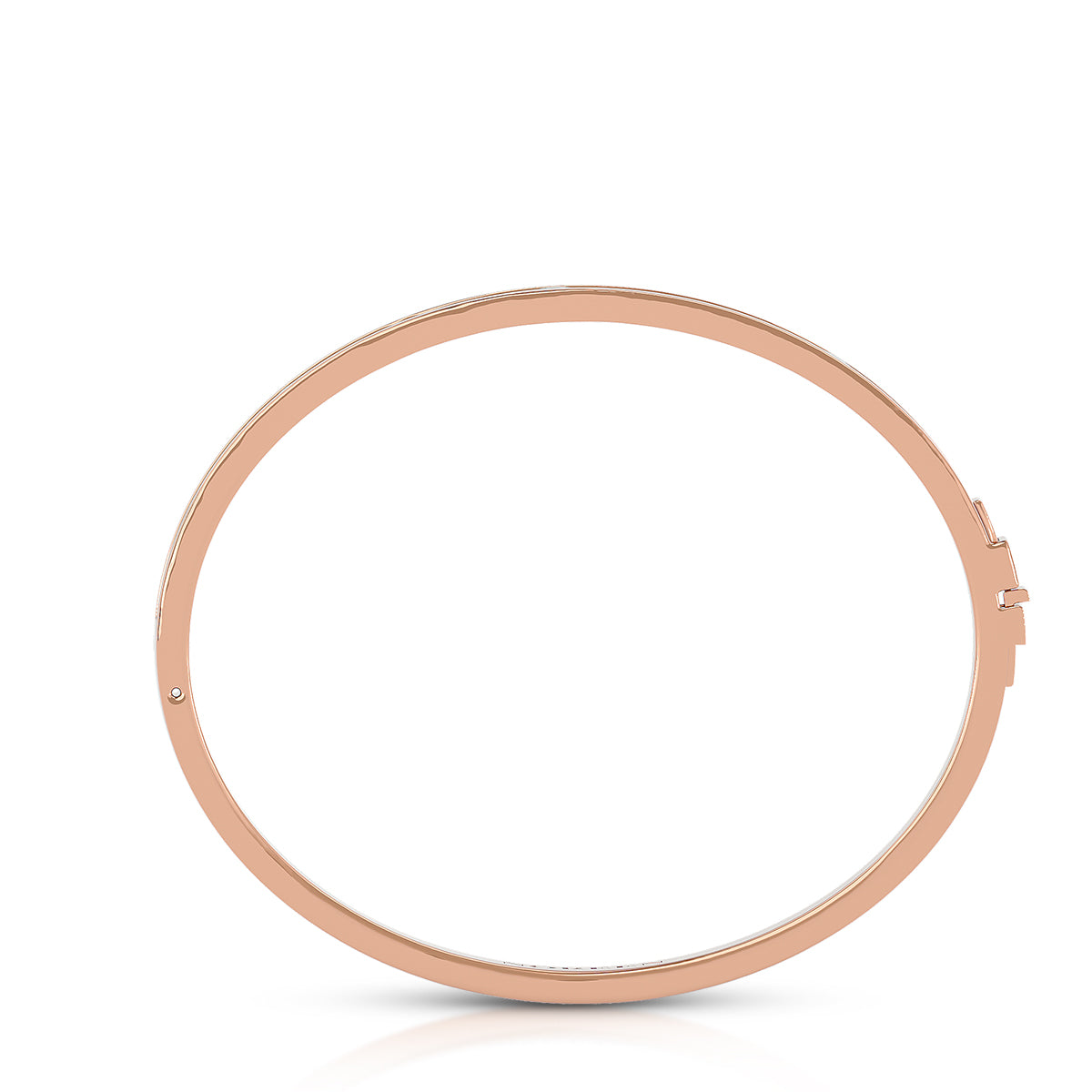 Unmistakably You Hinged Bangle 18K Rose Gold With Diamonds &amp; Onyx Stars
