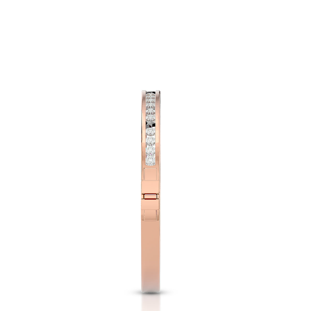 Unmistakably You Hinged Bangle 18K Rose Gold With Diamonds &amp; Onyx Stars