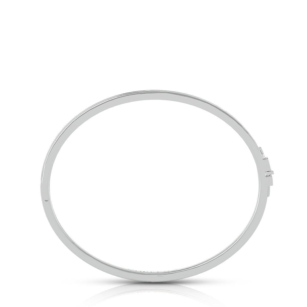 Unmistakably You Hinged Bangle 18K White Gold With Diamonds &amp; Stars