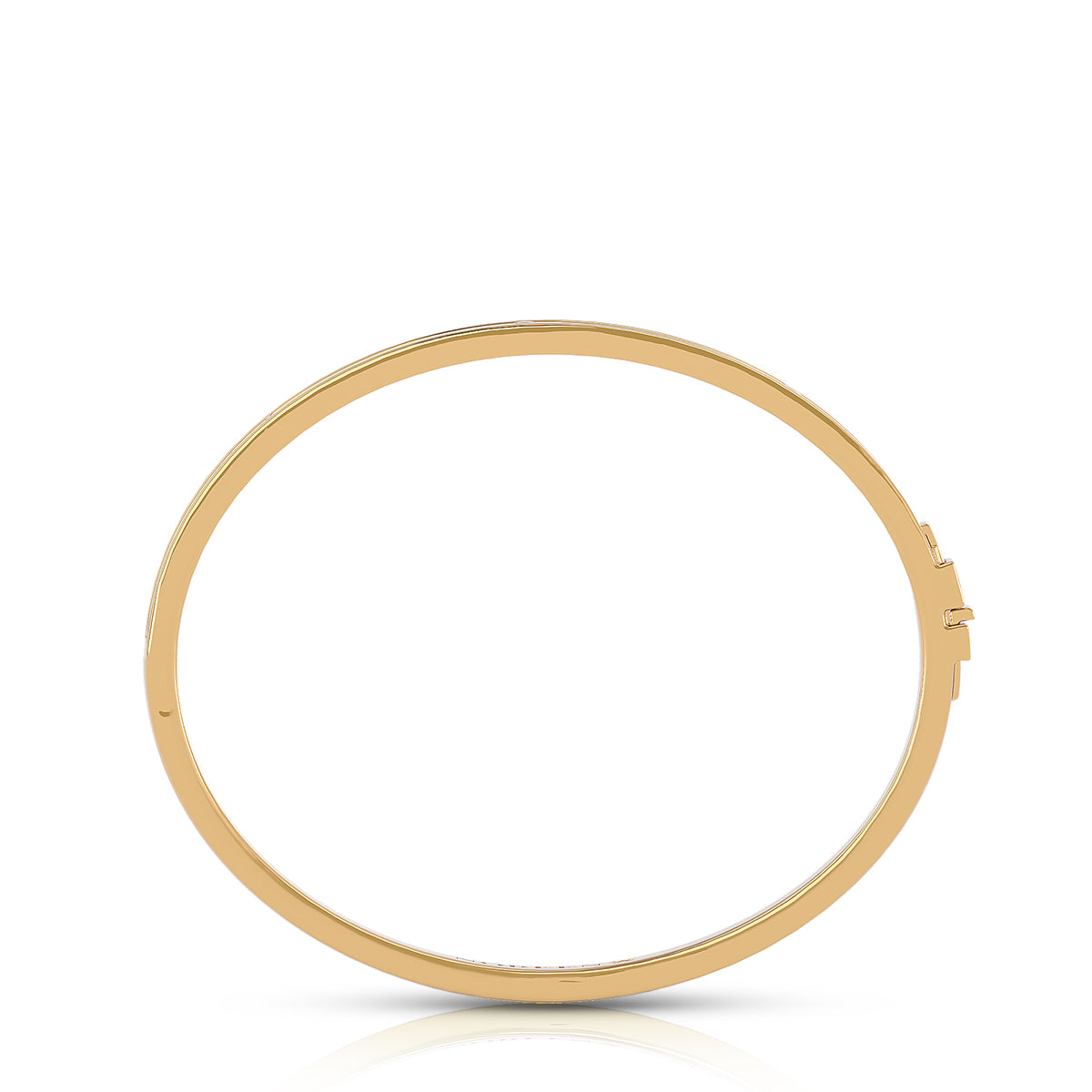 Unmistakably You Hinged Bangle 18K Gold With Diamonds &amp; Gold Stars